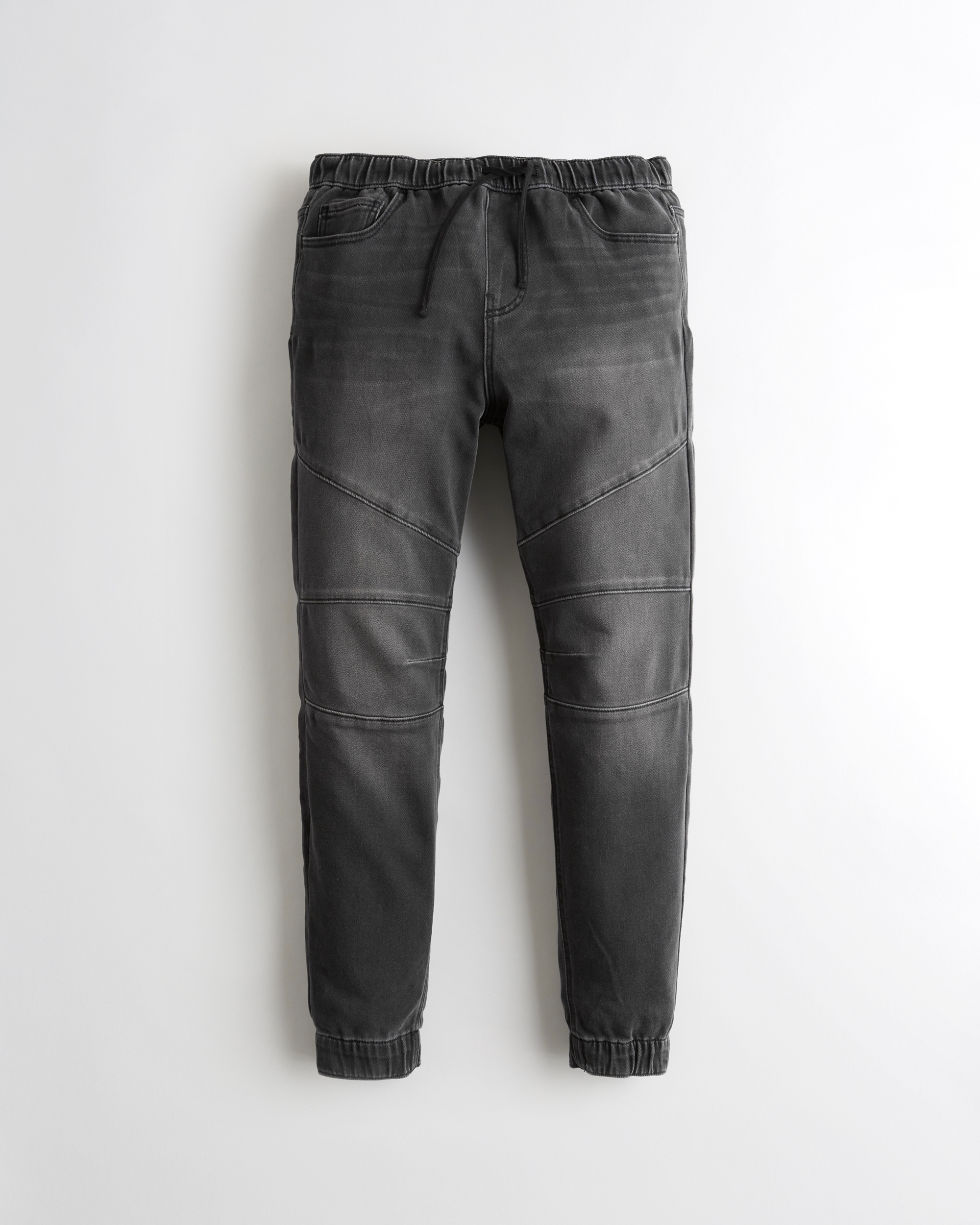 black denim jogger pants