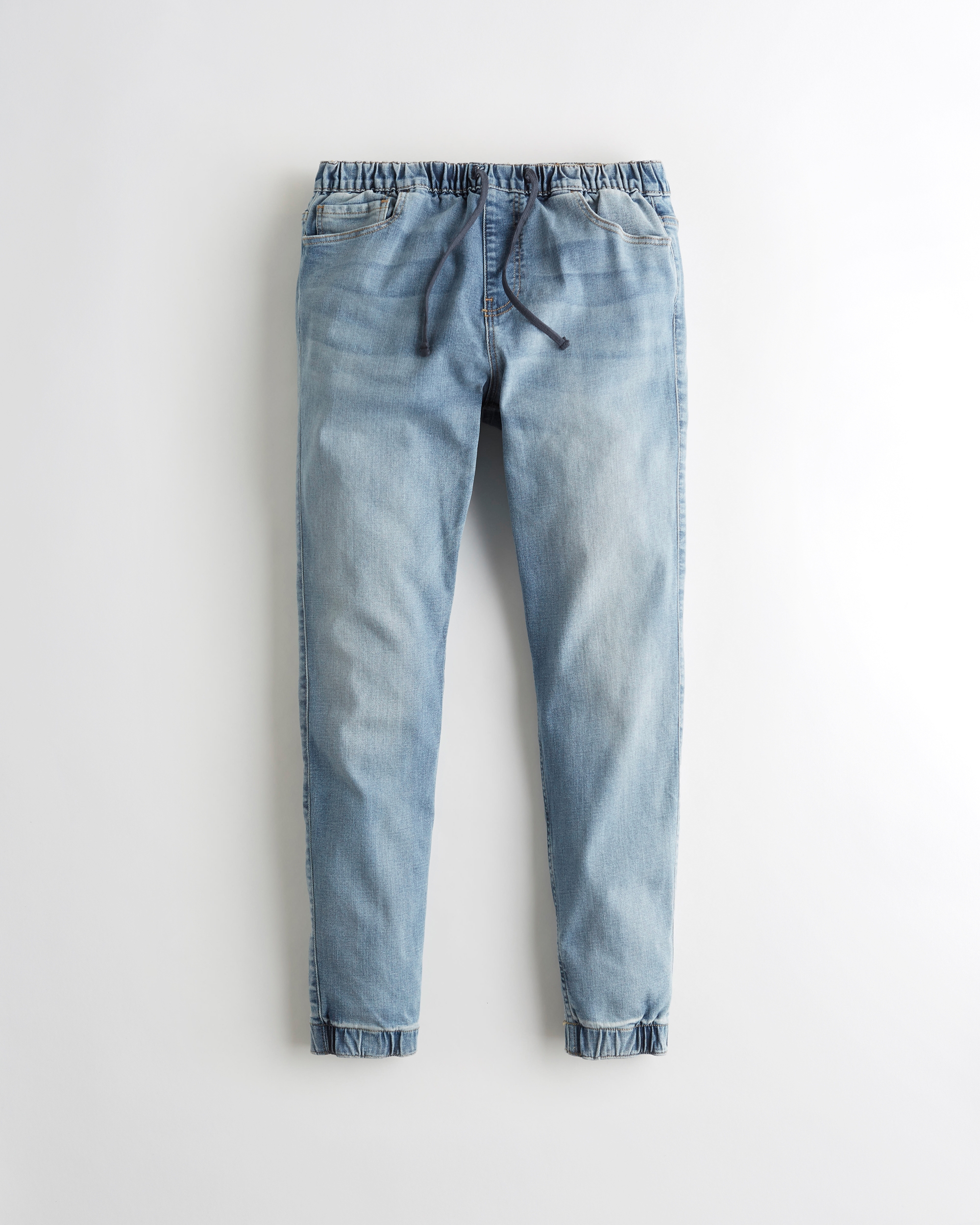 blue jean jogger pants