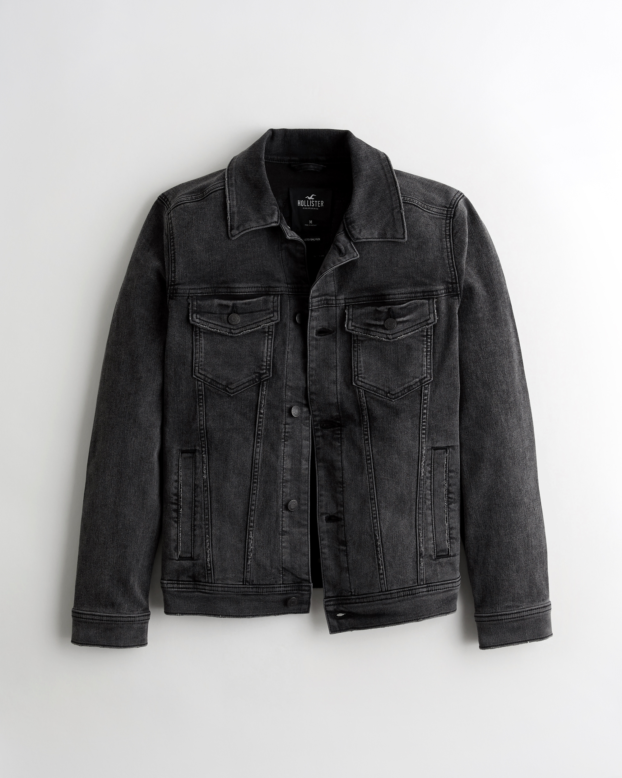 black denim jacket hollister