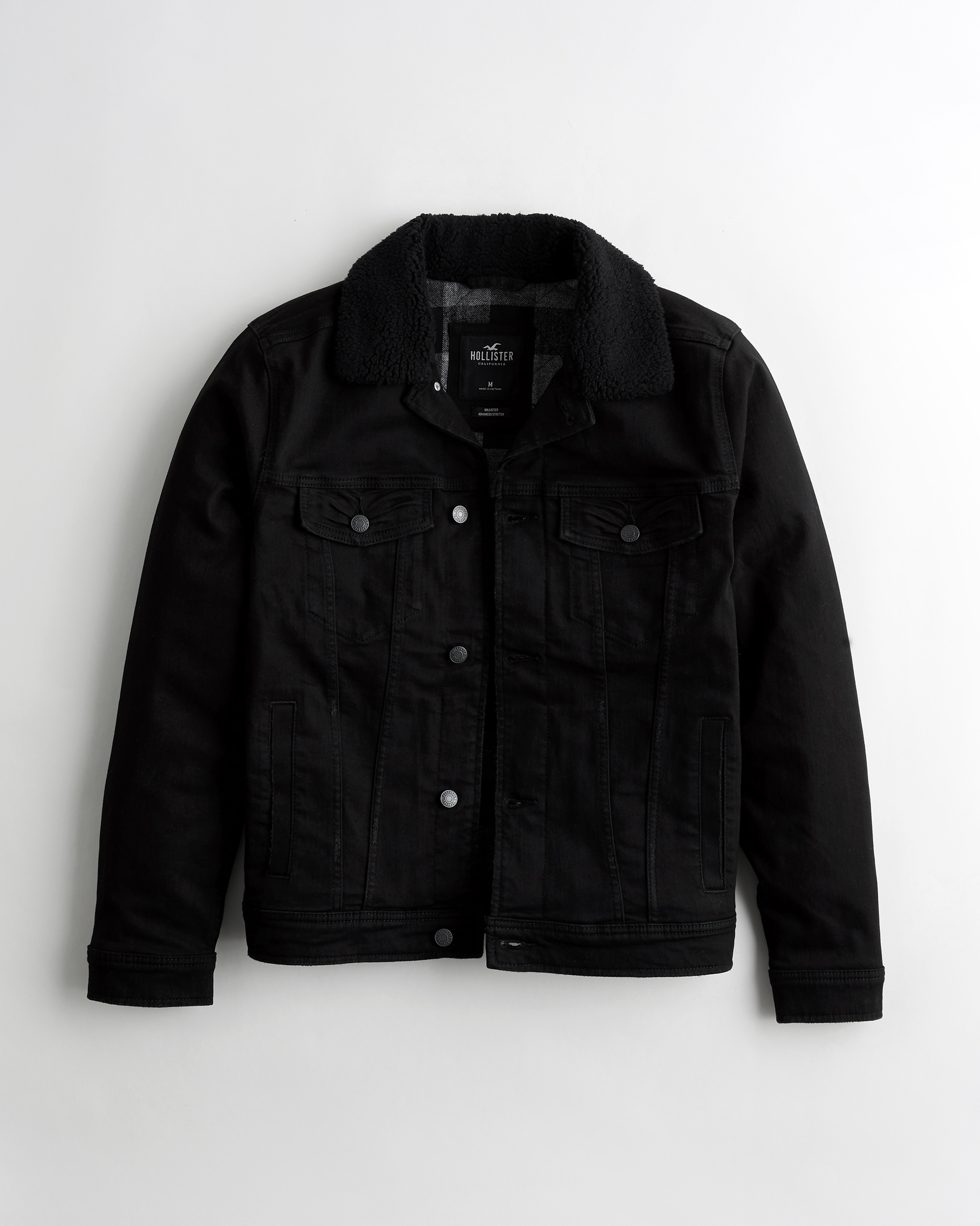 hollister black denim jacket