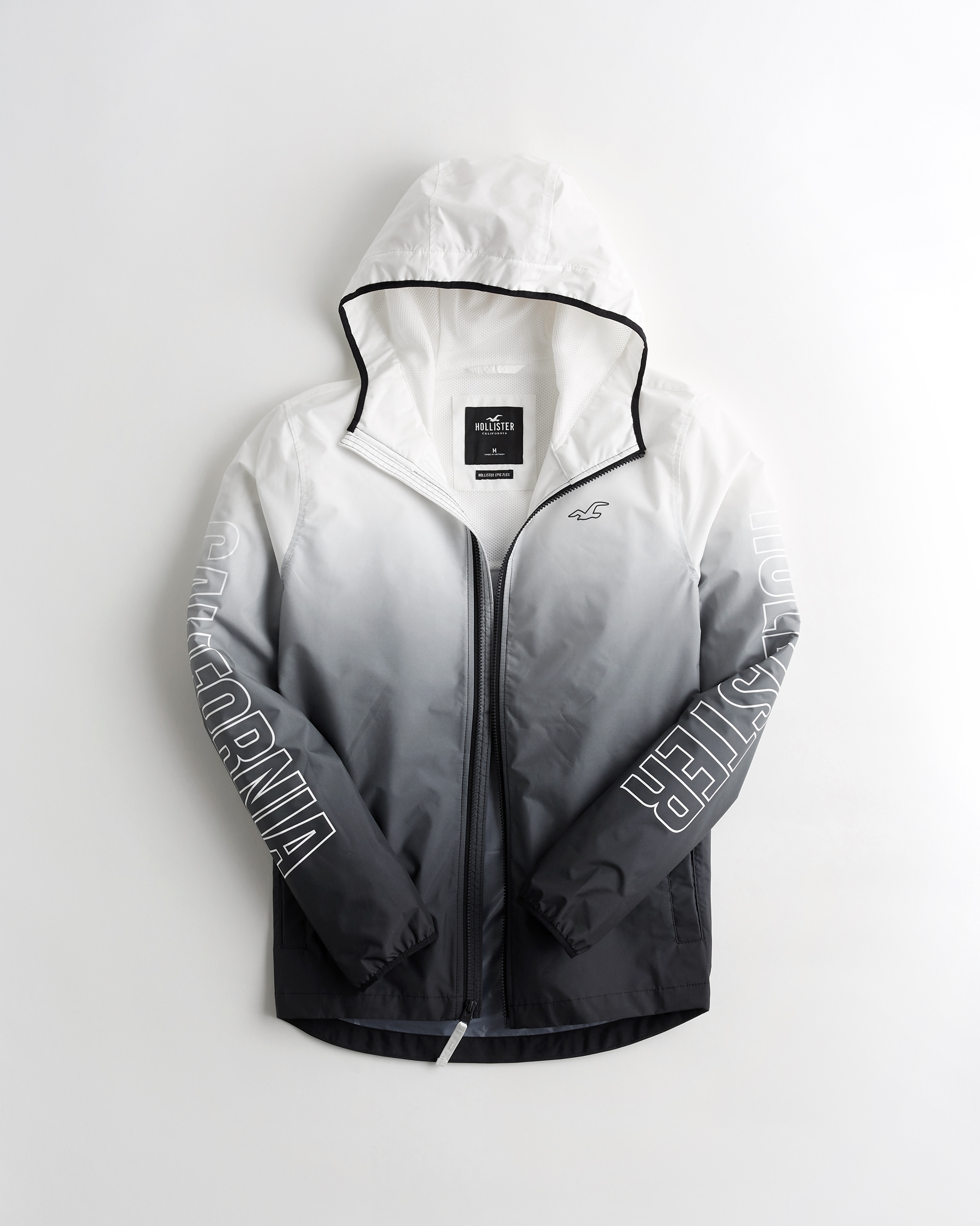 hollister windbreaker white