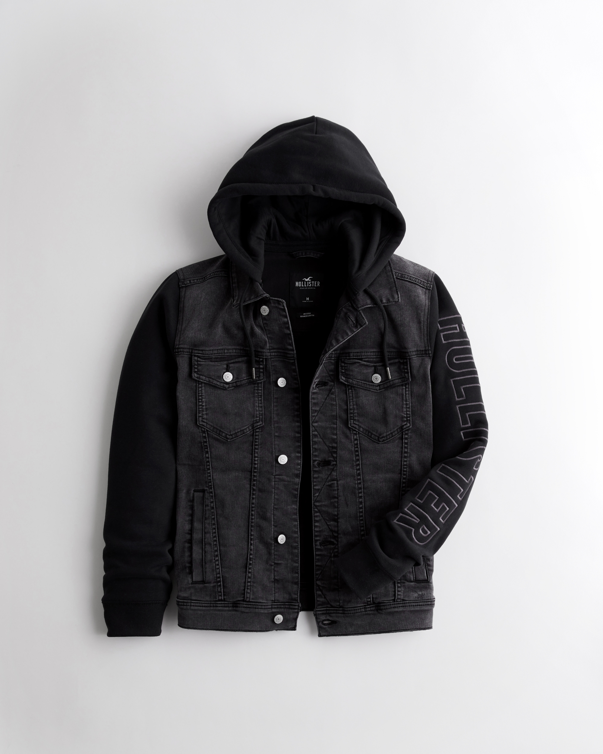 hollister black jean jacket