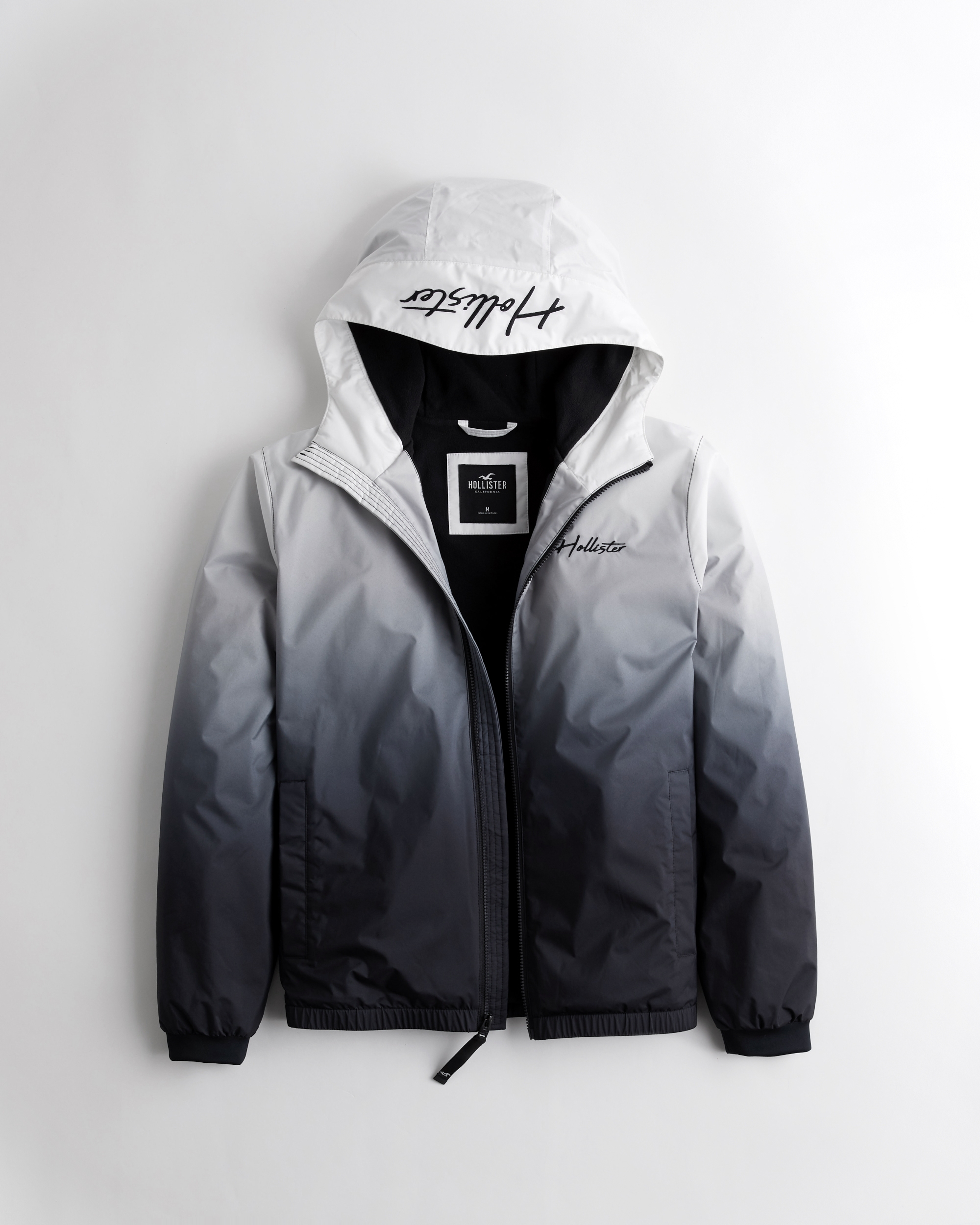 black hollister windbreaker