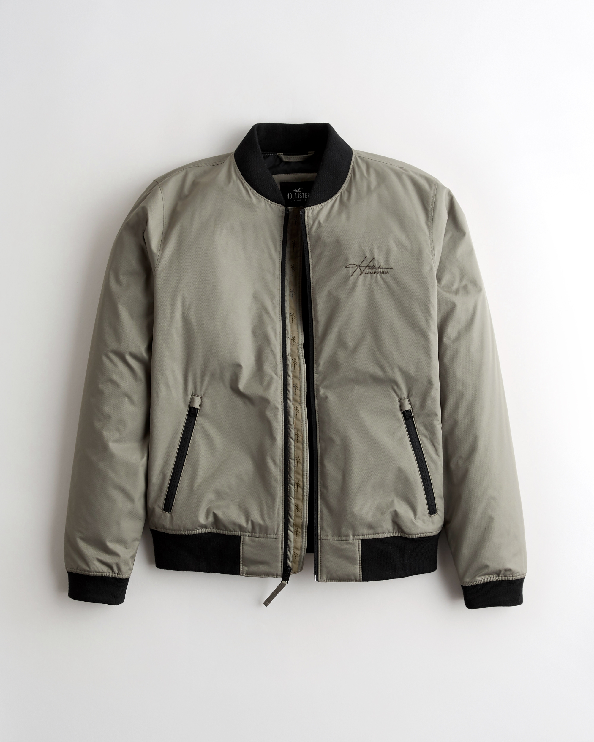 hollister blue bomber jacket