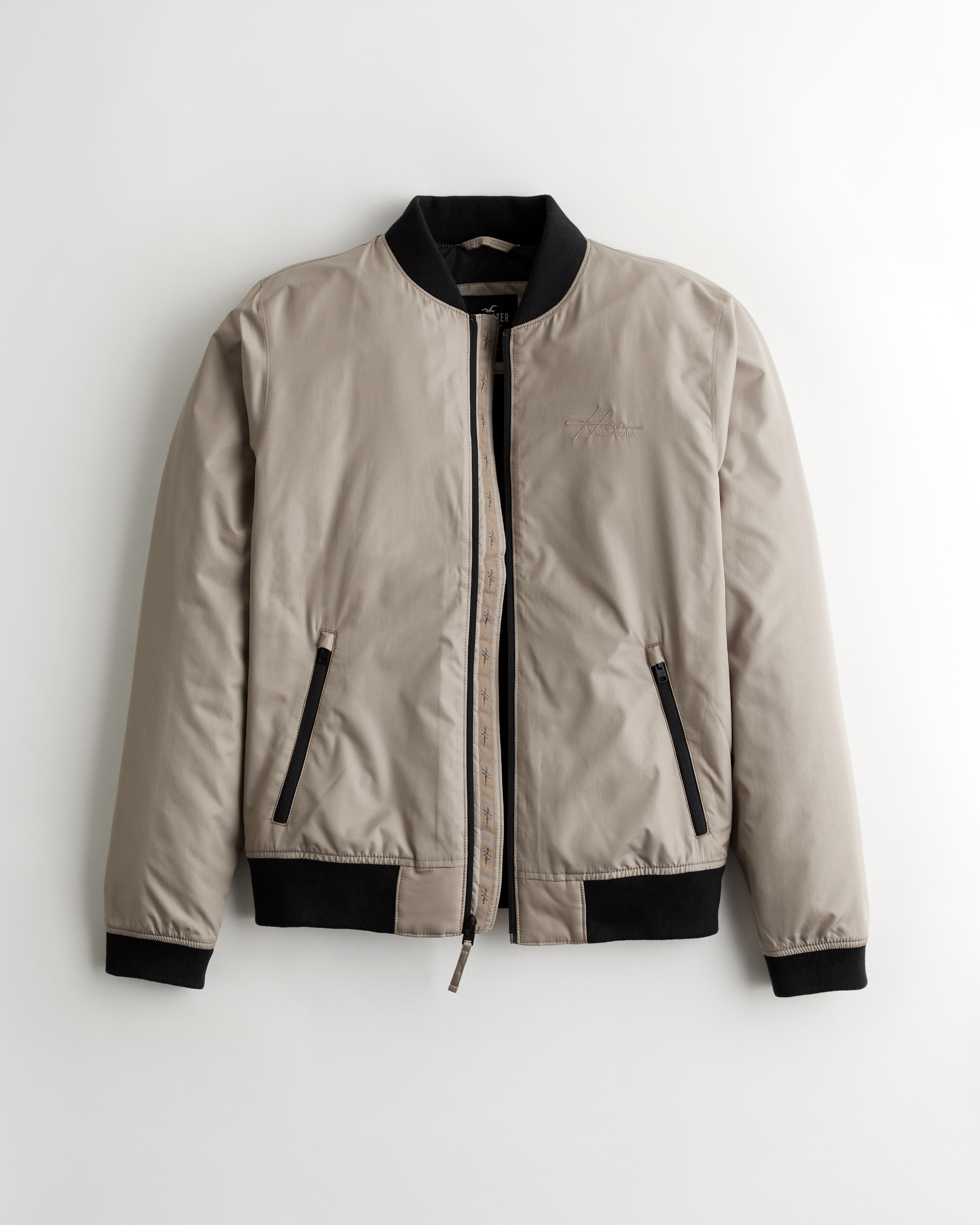 hooded bomber jacket hollister