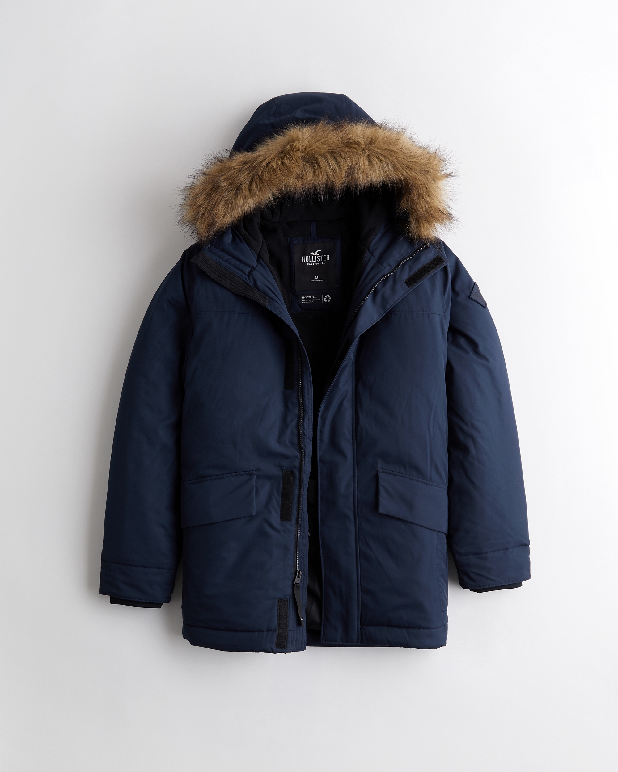 fleece lined parka men's