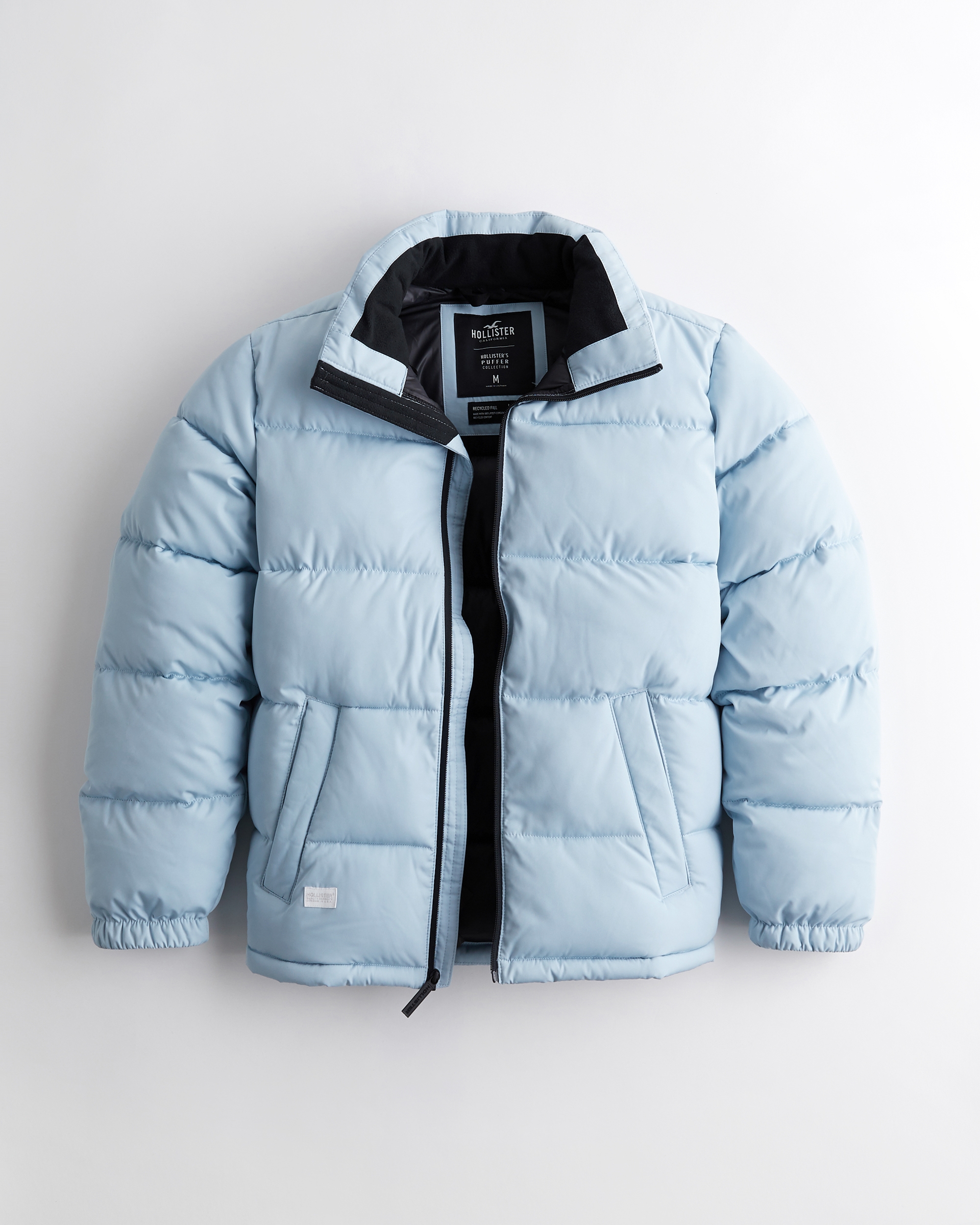 Hollister recycled fill shop mockneck puffer jacket