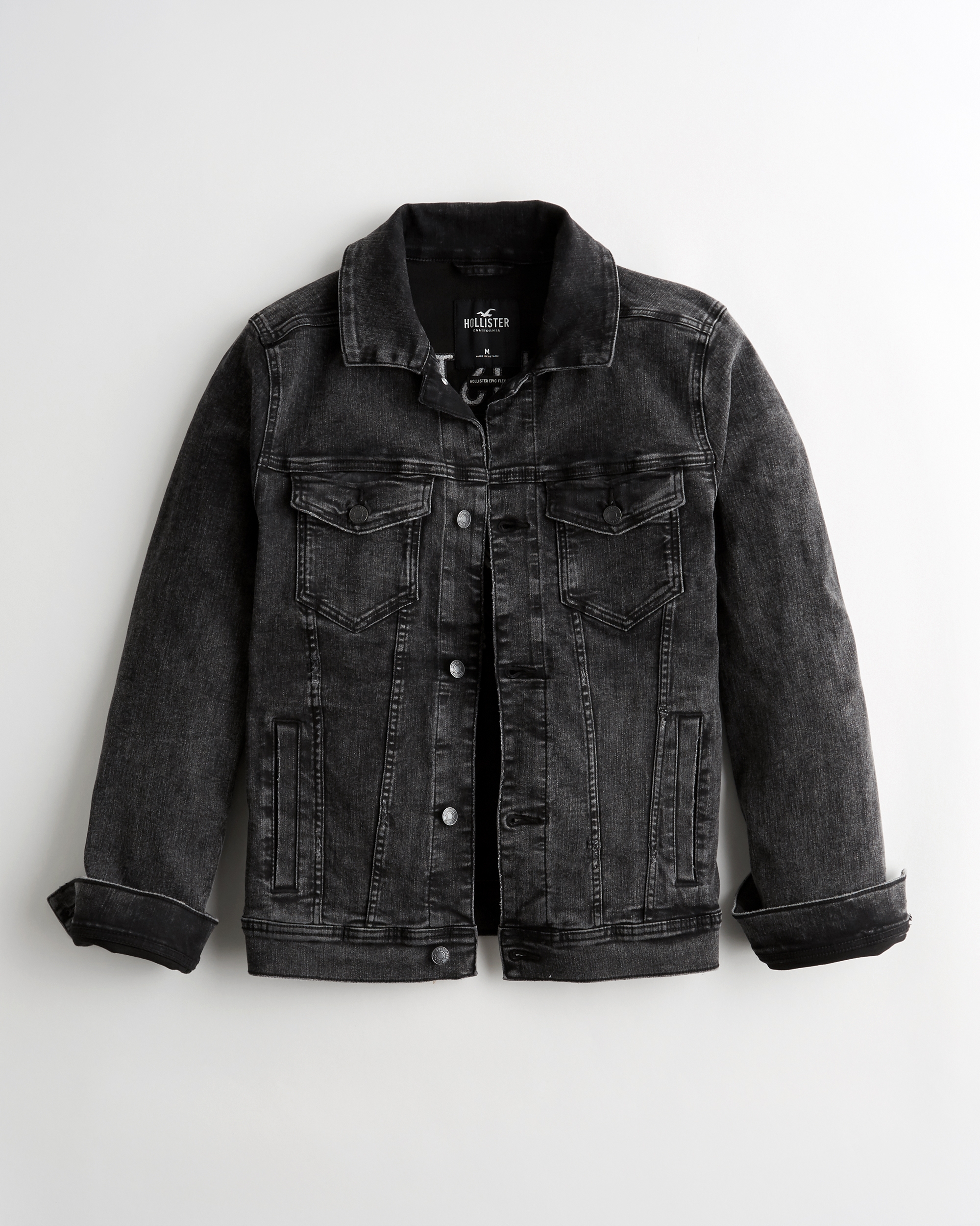 hollister stretch denim trucker jacket