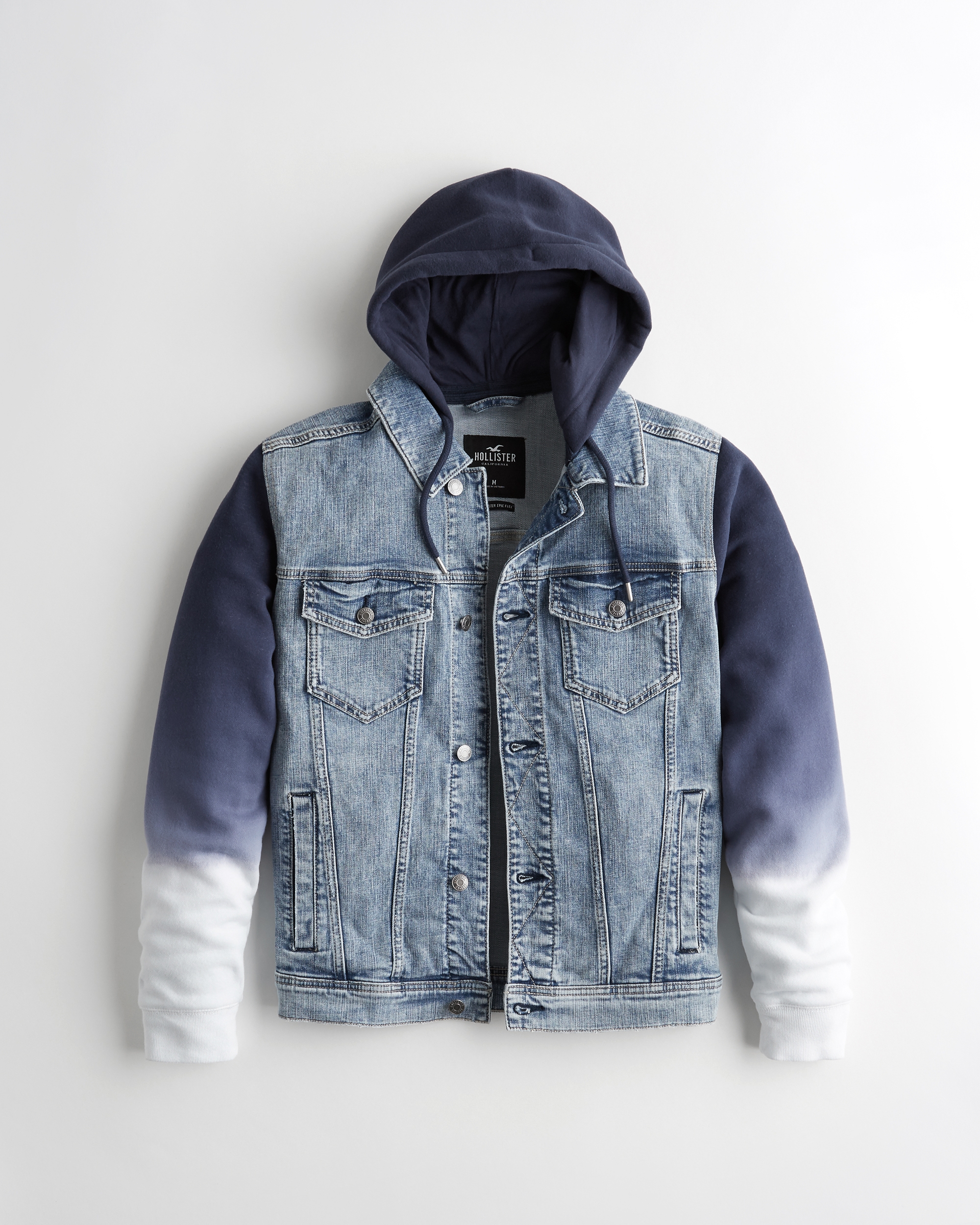 hollister hooded denim jacket womens