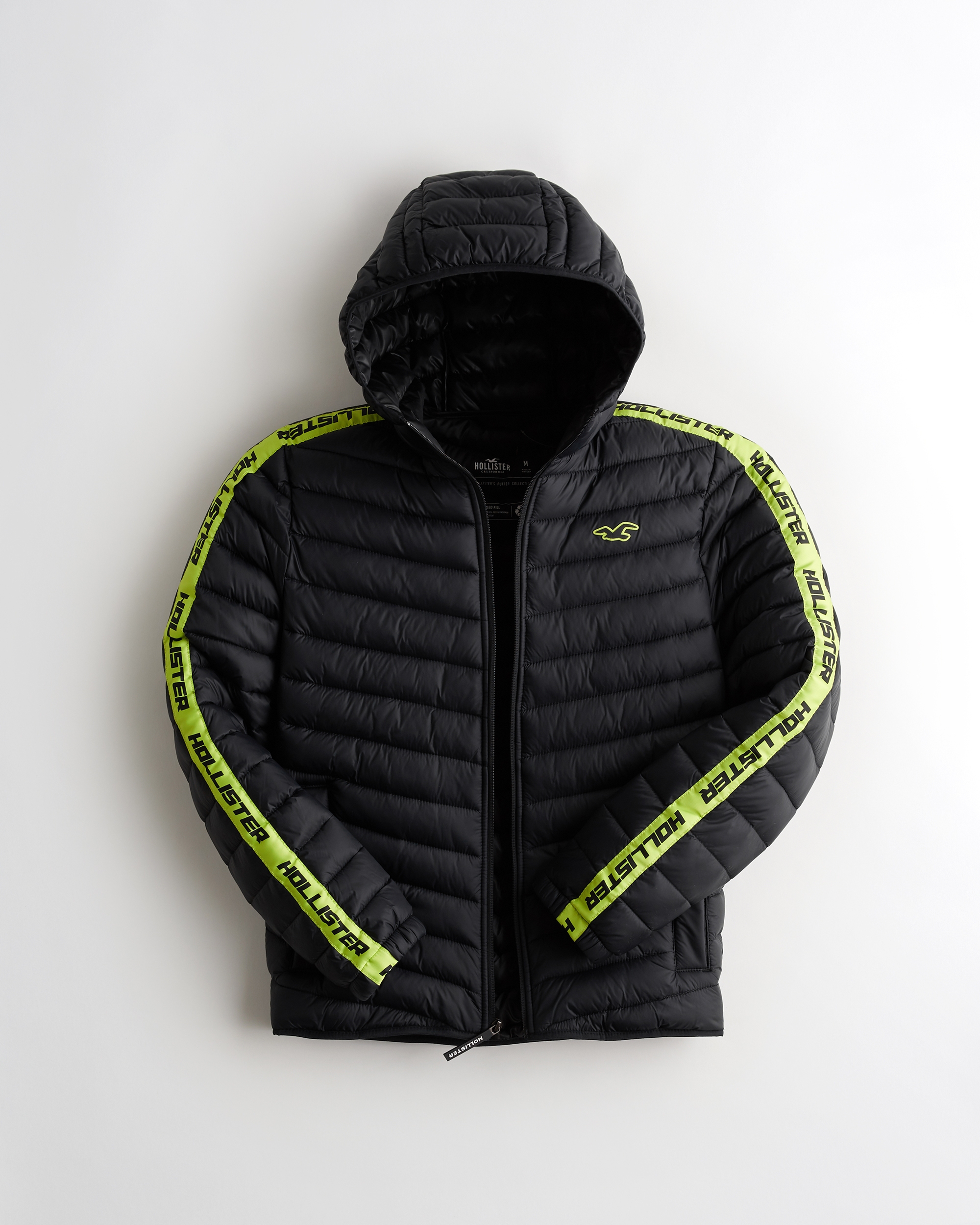 Hollister yellow deals puffer jacket