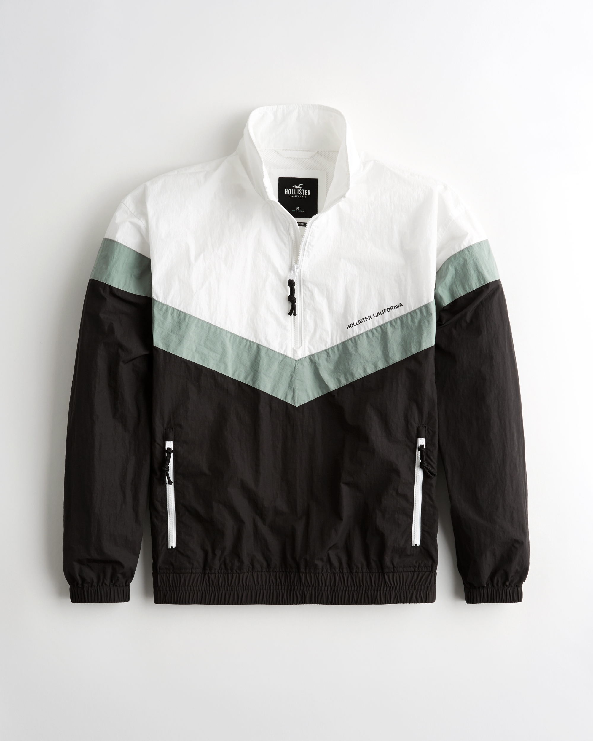 hollister half zip windbreaker