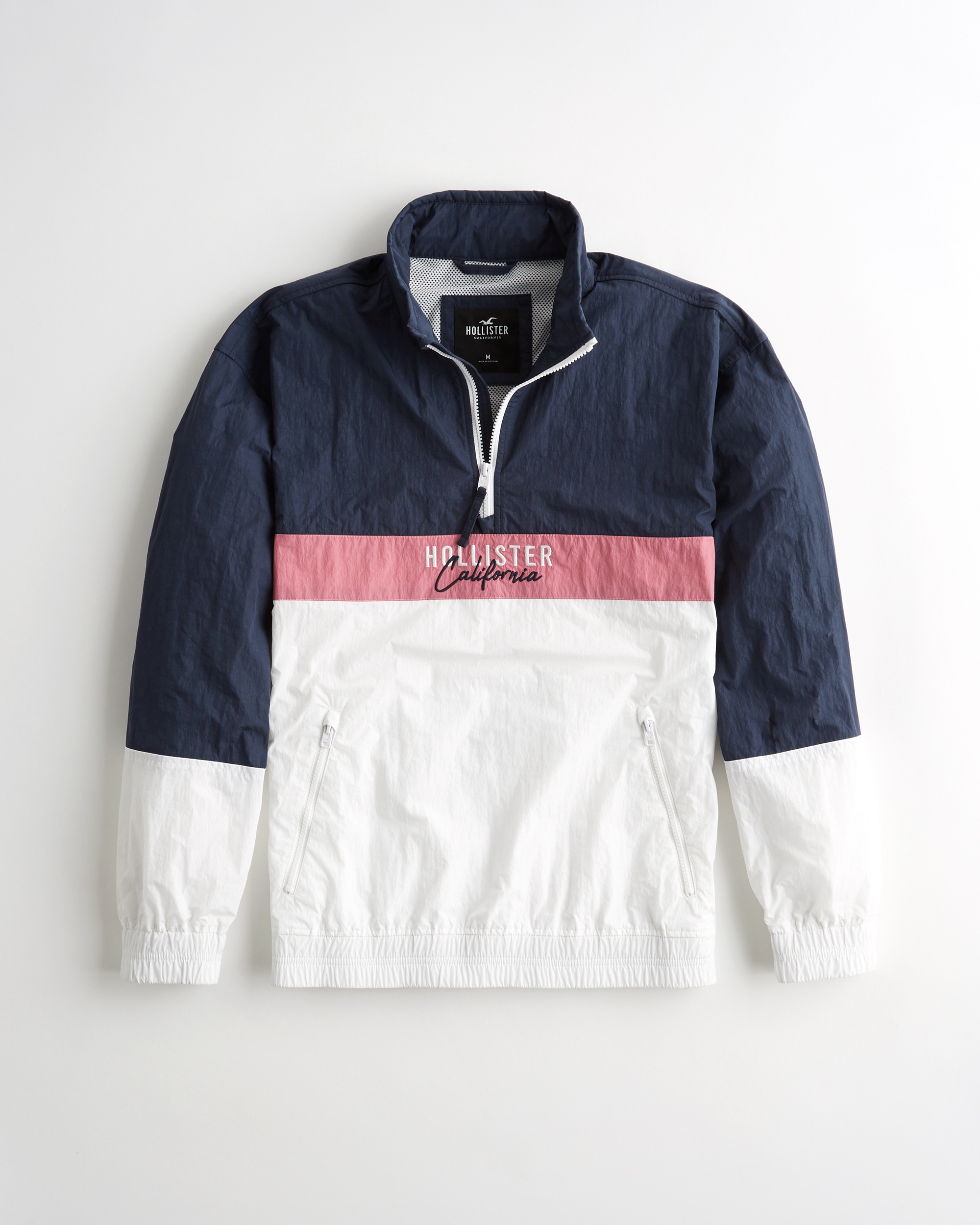 hollister half zip windbreaker