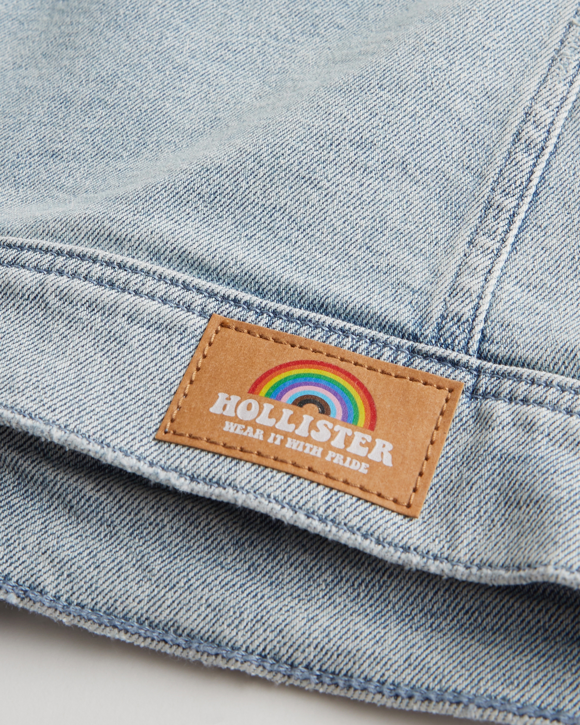 Pride Embroidered Graphic Denim Jacket