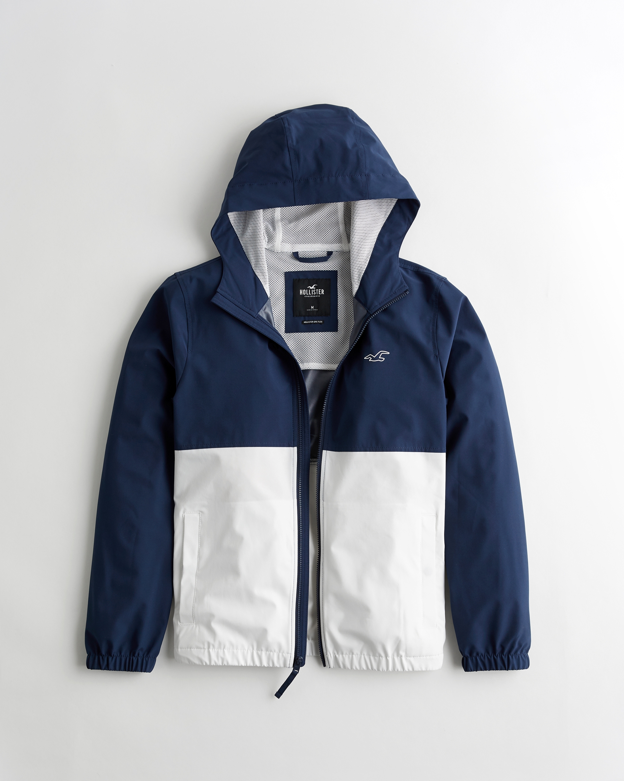 hollister full zip windbreaker