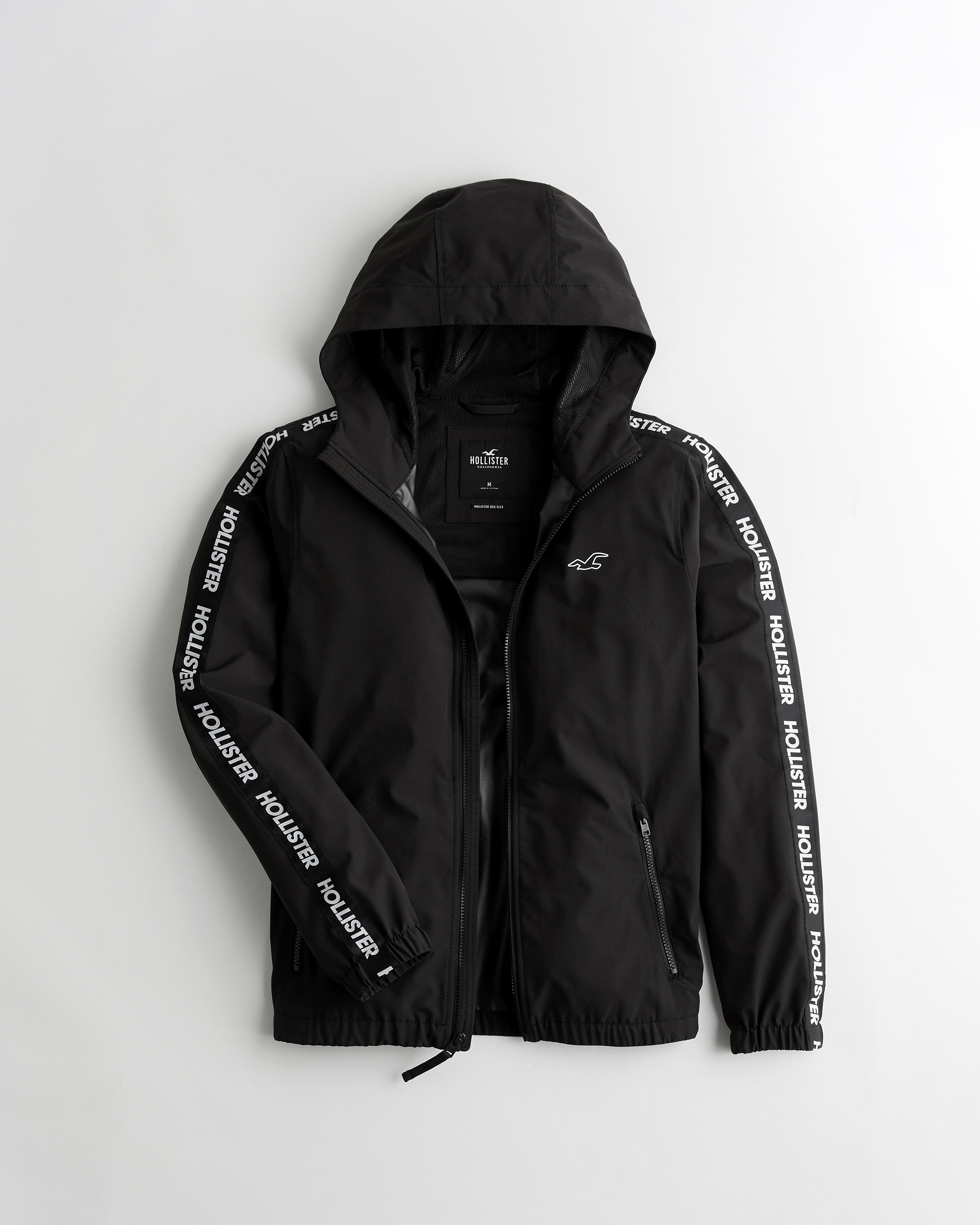 hollister black and white jacket