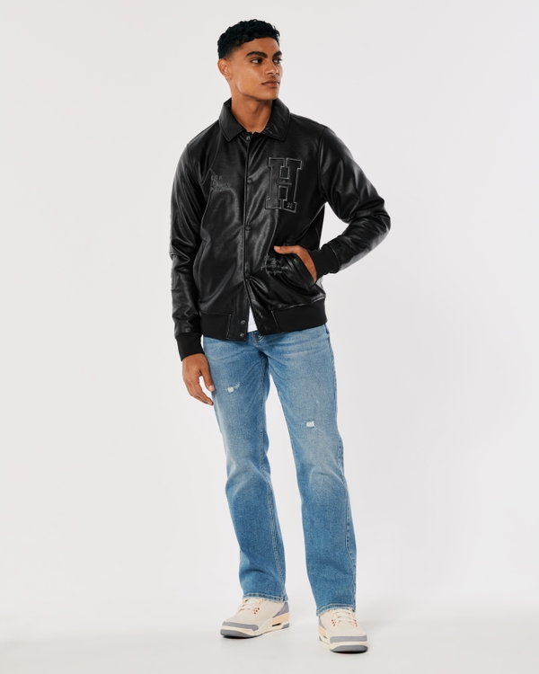 S- chamarra hollister negra s1011h ropa hombre 100% original en México