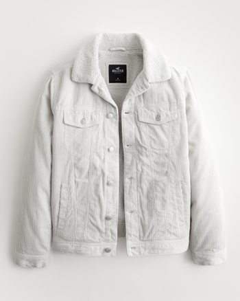 Men s Sherpa Lined Corduroy Trucker Jacket Men s Jackets Coats HollisterCo