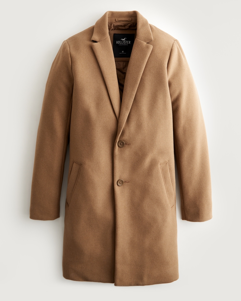 Men's Wool Blend Topcoat Men's Clearance