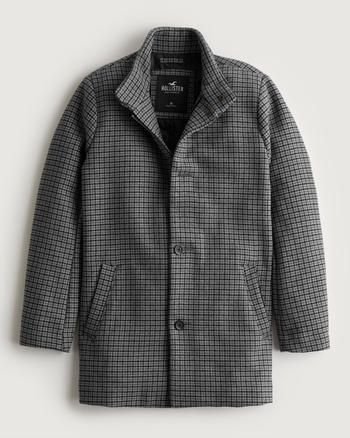 Hollister wool blend coat shop