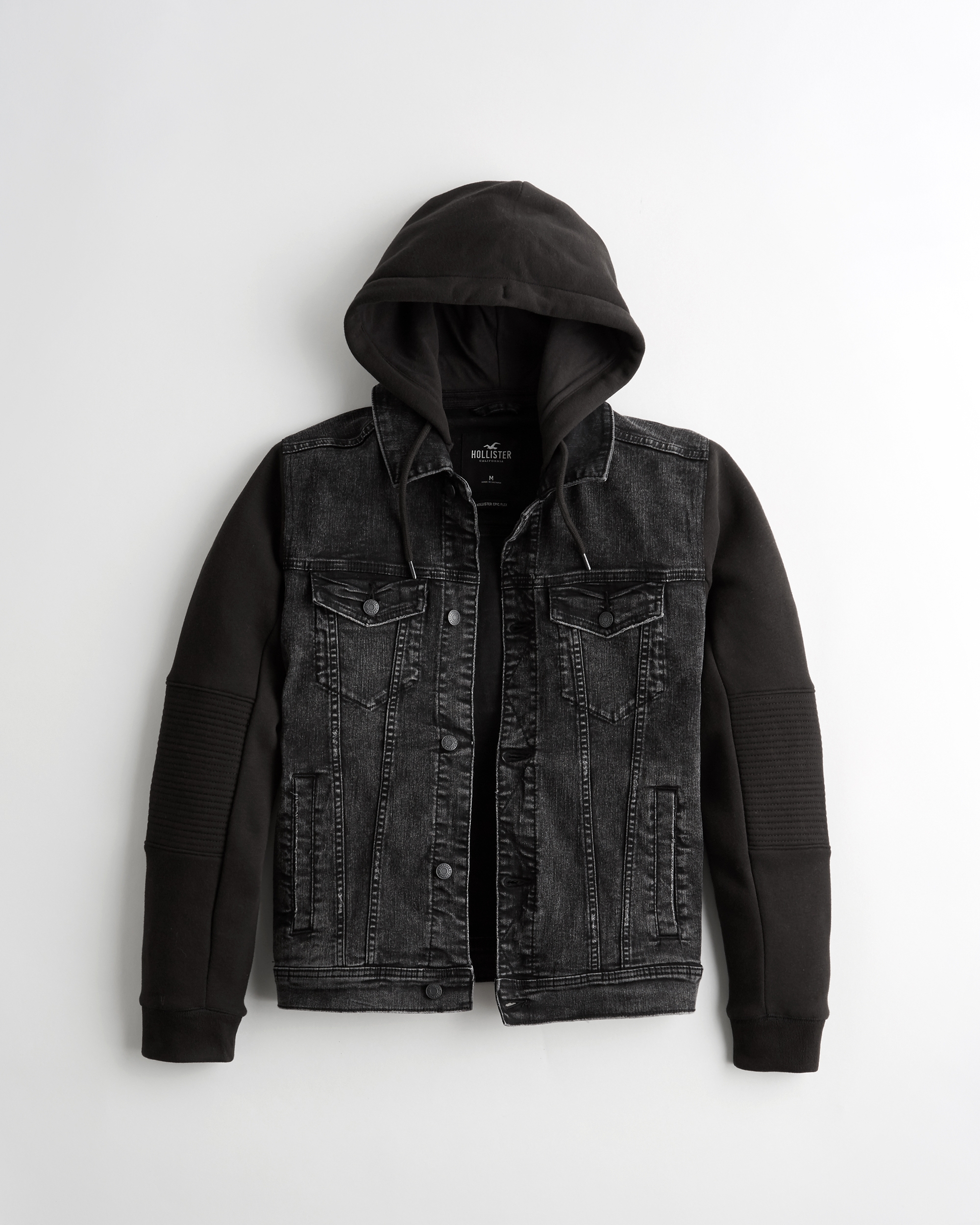 black denim jacket hollister