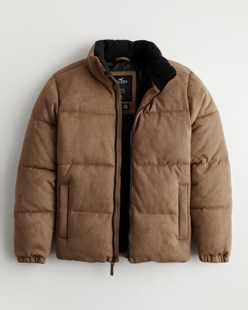 ジャケット・アウター FAUX SUEDE PUFFER JACKET Men's Faux Suede Puffer Jacket | Men's Clearance