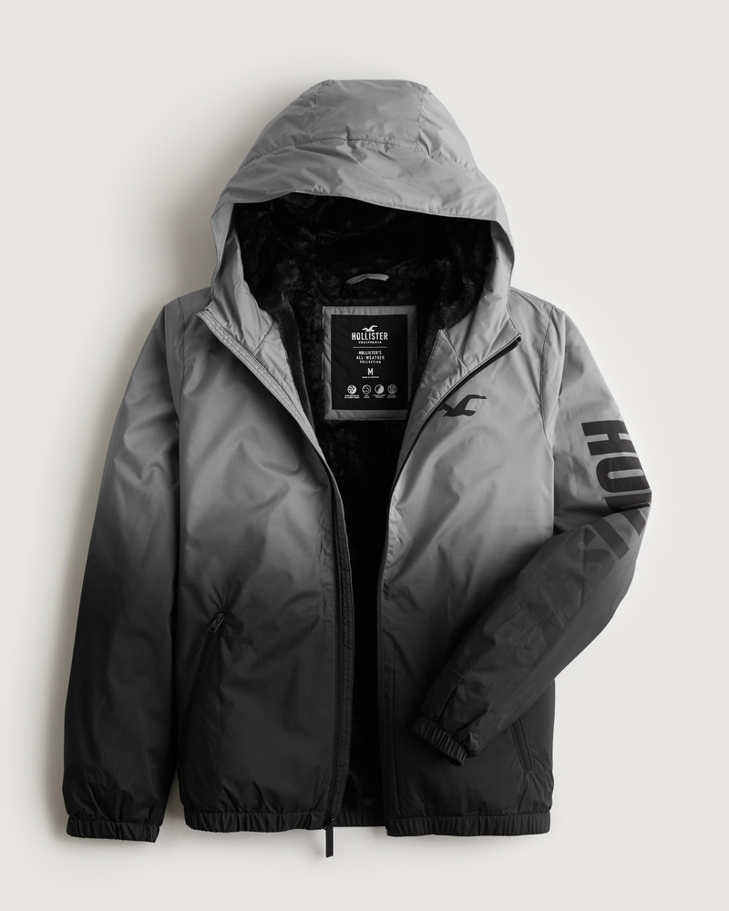 Men's Faux Fur-Lined All-Weather Sport Hoodie | Men's Clearance |  HollisterCo.com