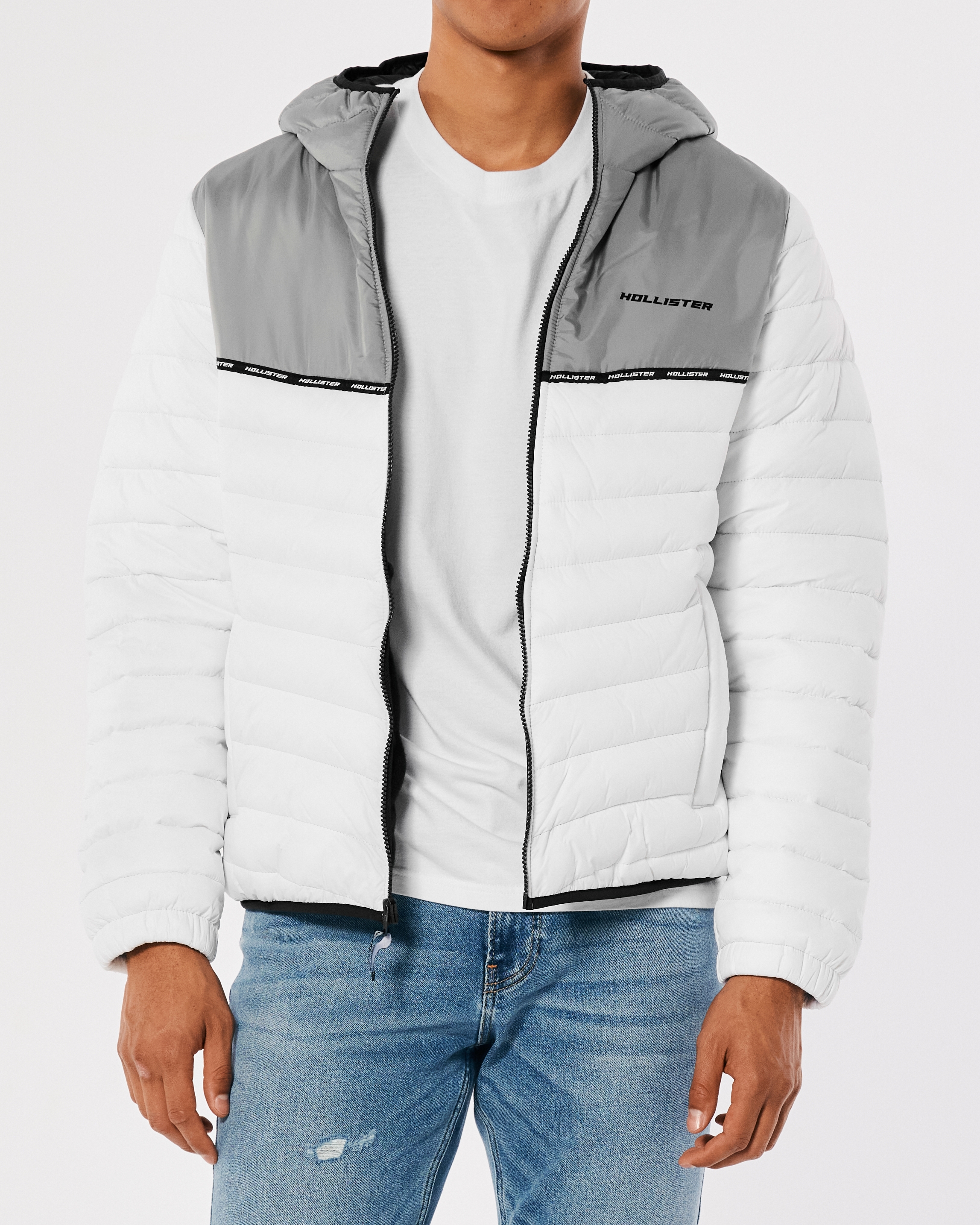 Hollister Puffer Jacket White - $31 (69% Off Retail) - From Maria