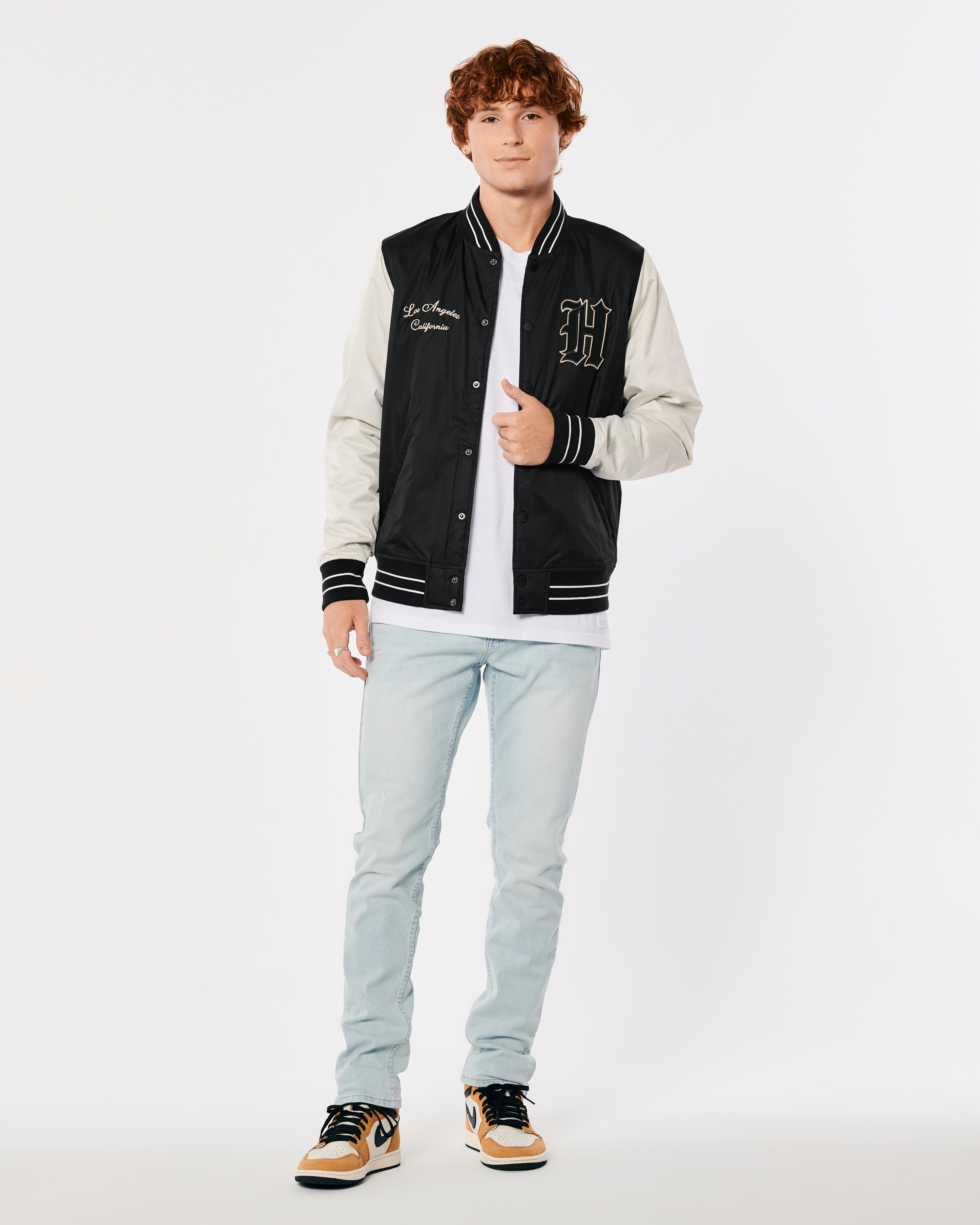 Men's Varsity Bomber Jacket | Men's Clearance | HollisterCo.ca