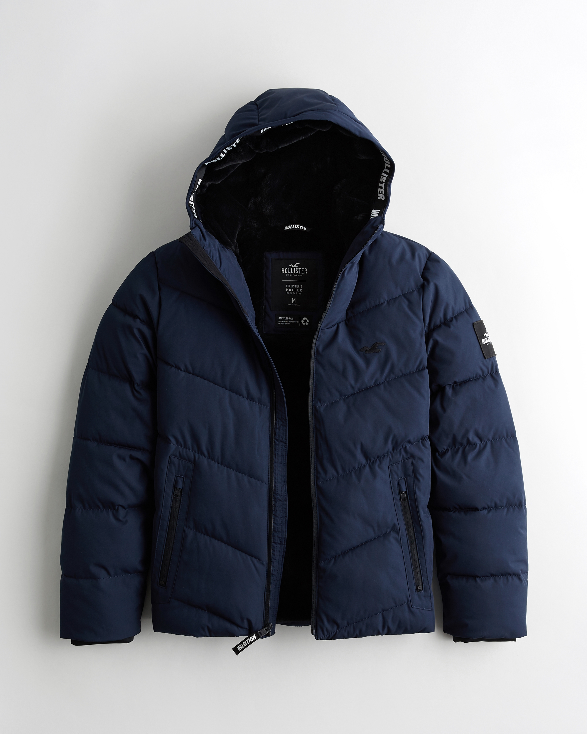 hollister hooded puffer parka