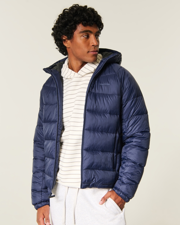 Hollister Feel Good Puffer Jacket, Navy view 1