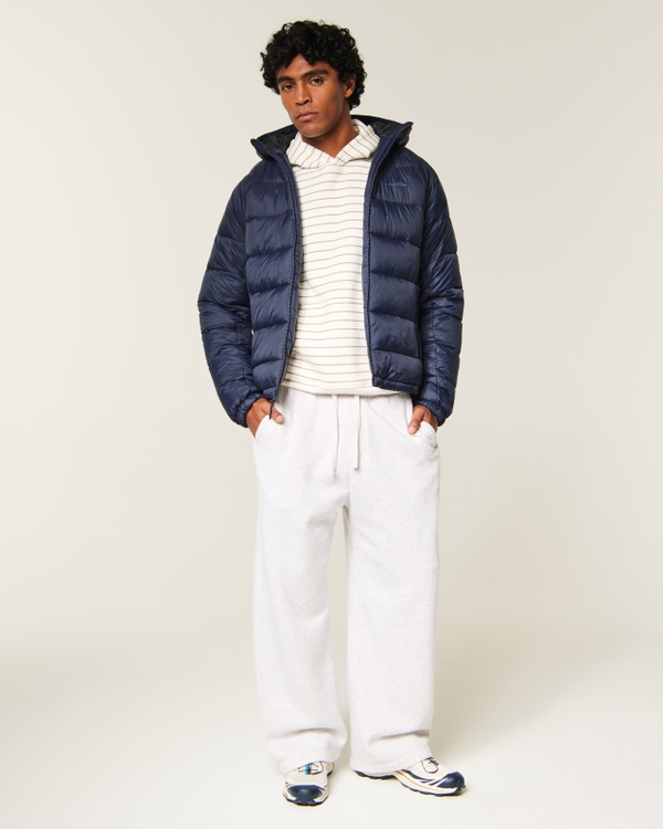 Hollister Feel Good Puffer Jacket, Navy view 2