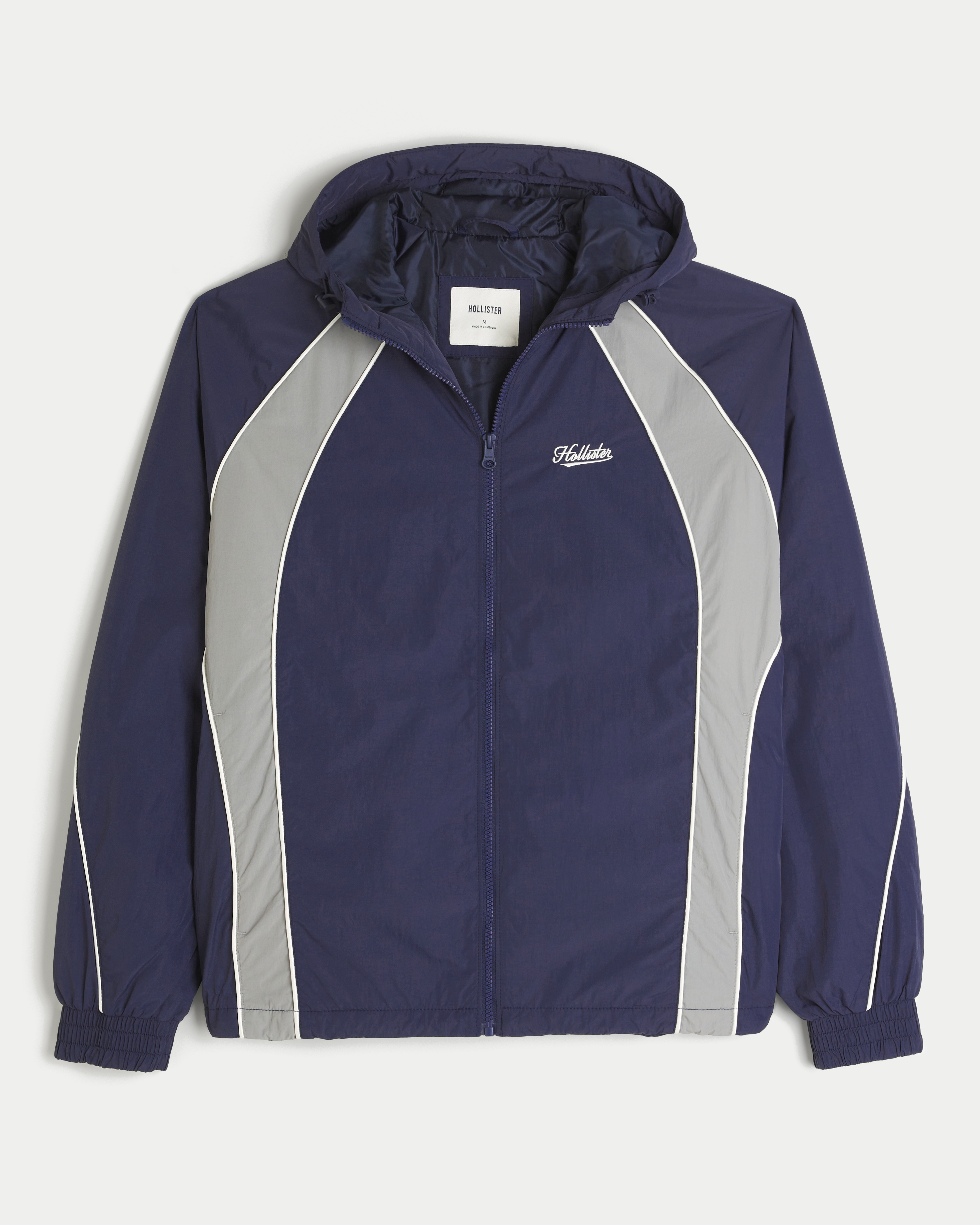 Hooded Logo Windbreaker Jacket