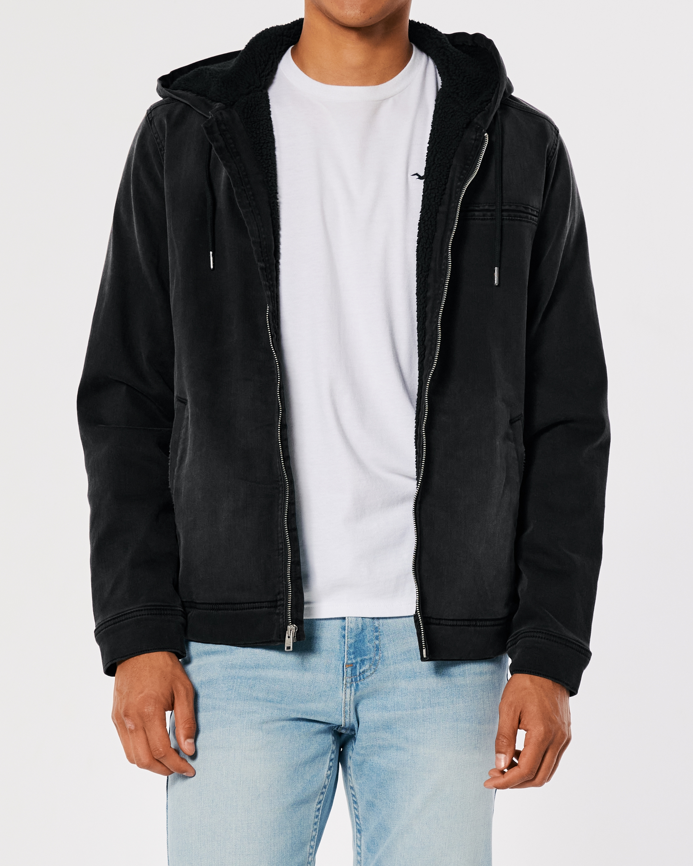 Men's Sherpa-Lined Denim Workwear Jacket | Men's Clearance