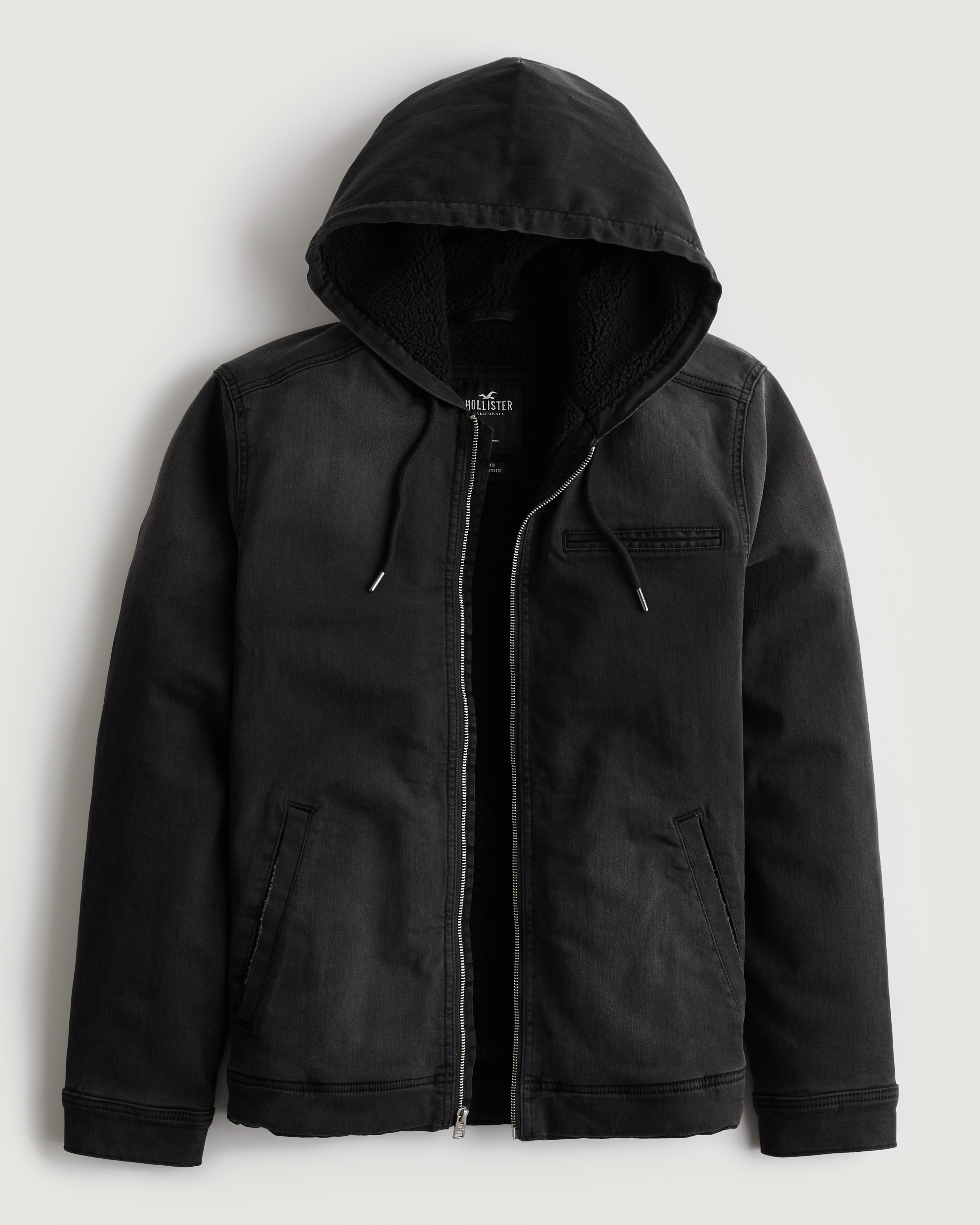 Sherpa-Lined Denim Workwear Jacket