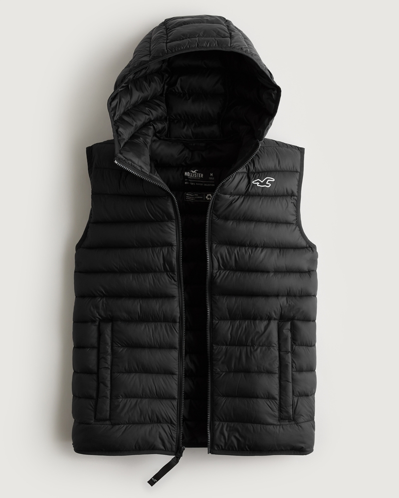 Hombres Chaleco acolchado con capucha | Hombres Chaquetas | HollisterCo.com