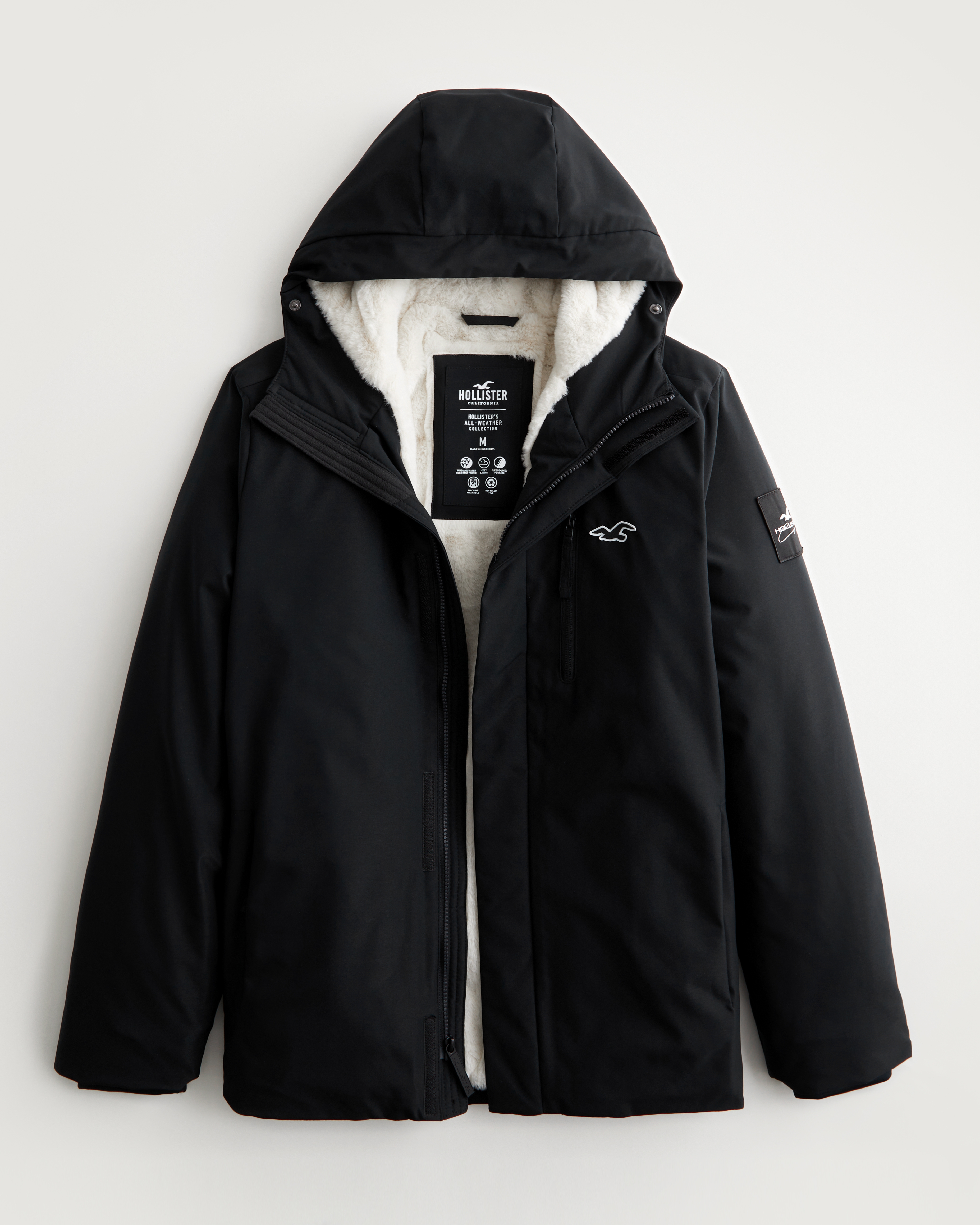 Hollister Faux Fur-Lined All-Weather Winter Jacket