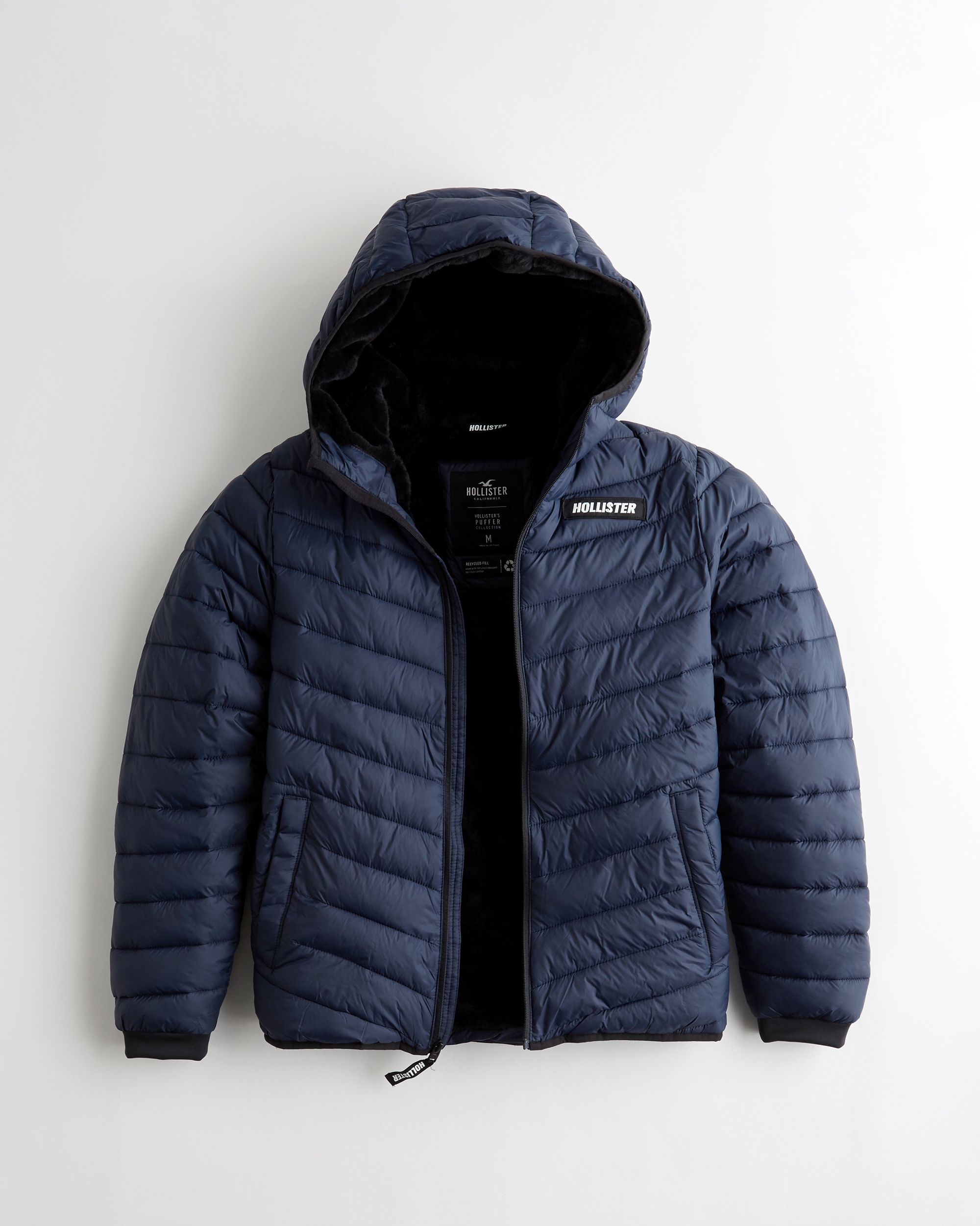 blue hollister coat