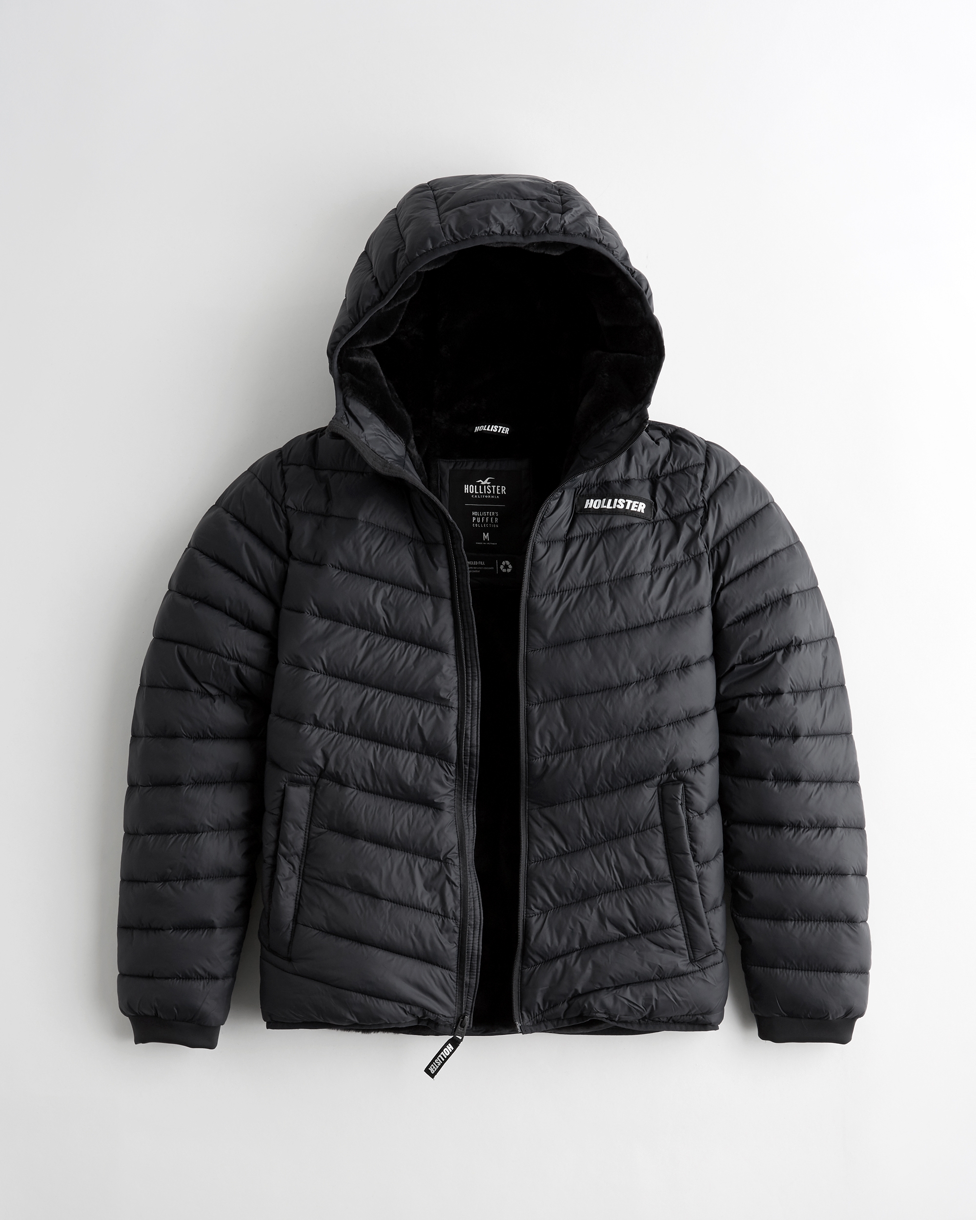 hollister puffer hood