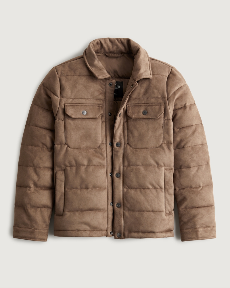 Men's Faux Suede Shirt Jacket Men's Jackets & Coats