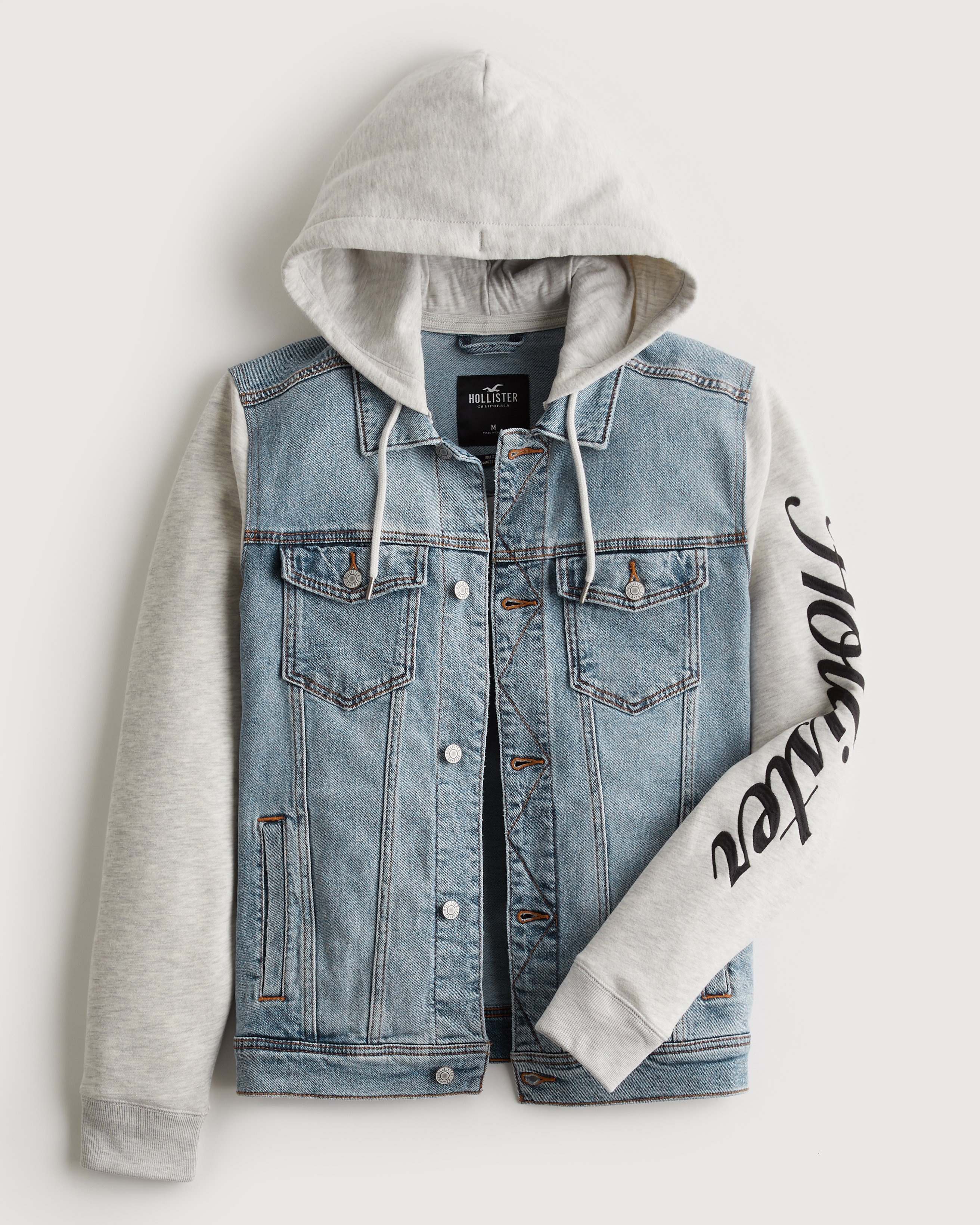 Hollister jean on sale jacket hoodie