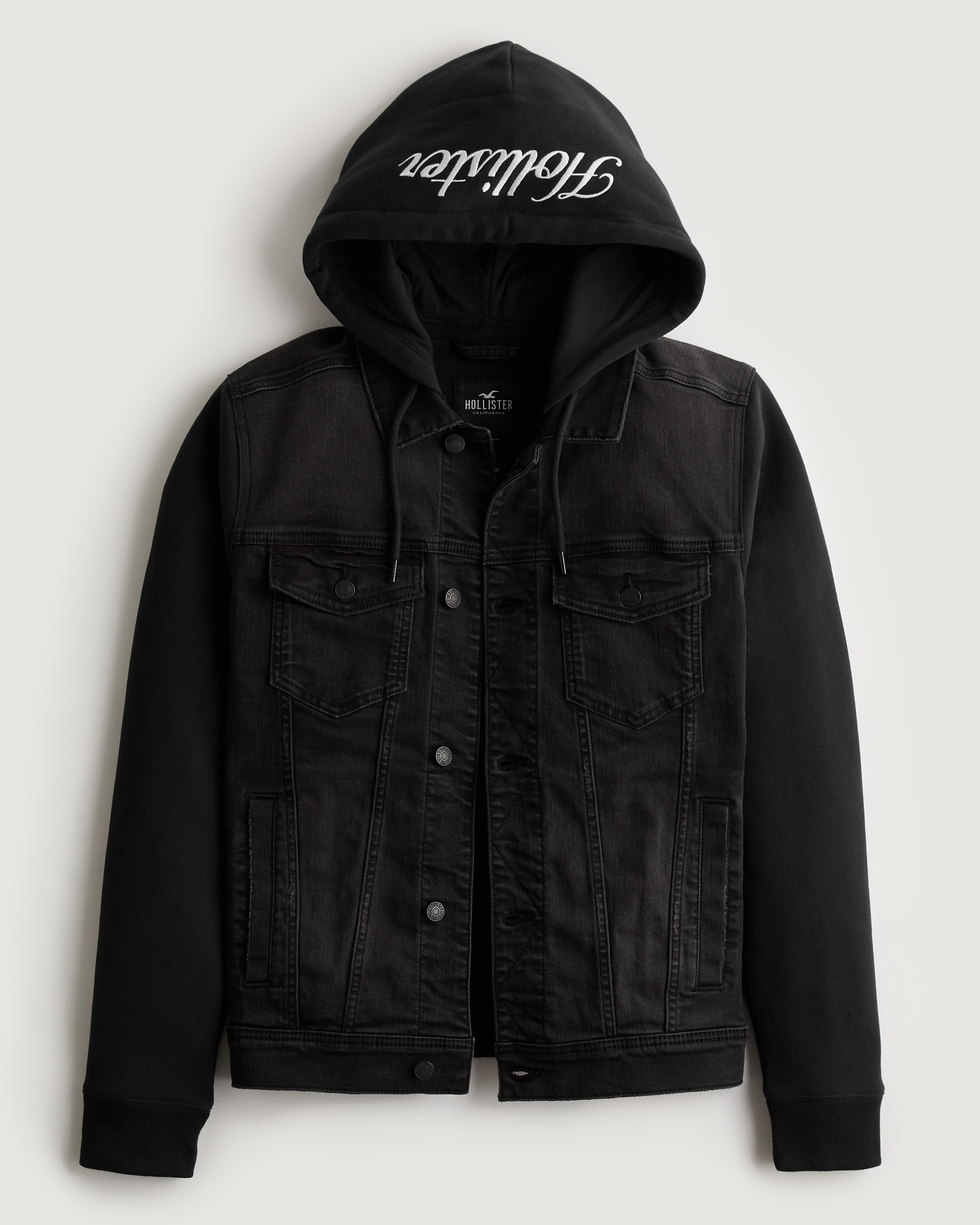 Hollister Black Hoodie For Men & Women - Jackets Junction