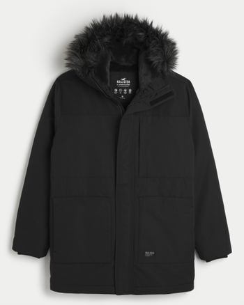 Hollister Faux Fur Lined Parka ($160) ❤ liked on Polyvore