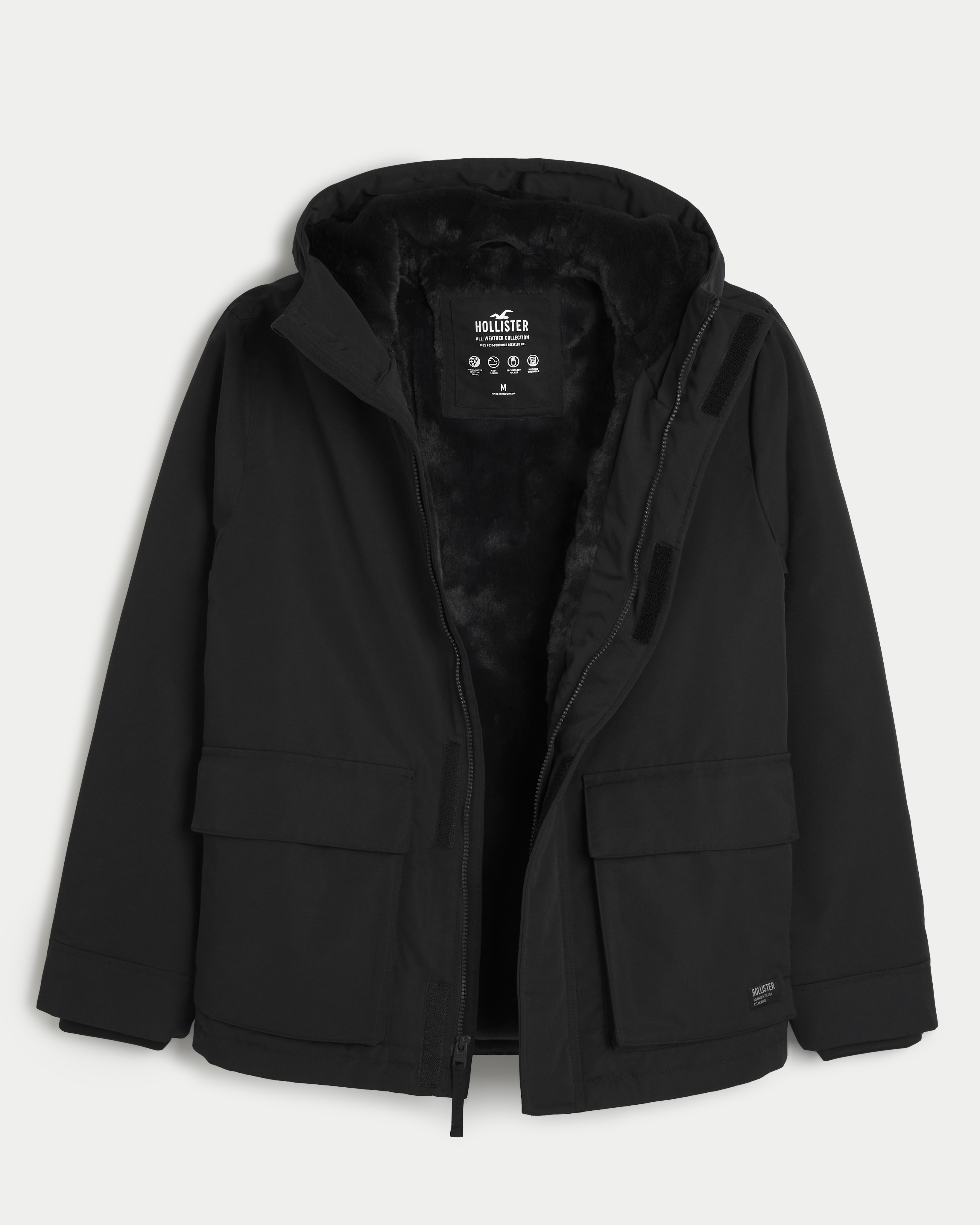 Hollister Co. ALL WEATHER JACKET - Winter jacket - black - Zalando.de