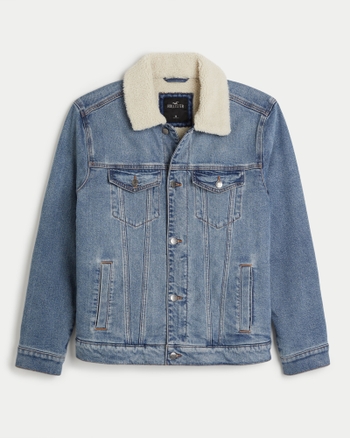 Hollister sherpa sales denim jacket