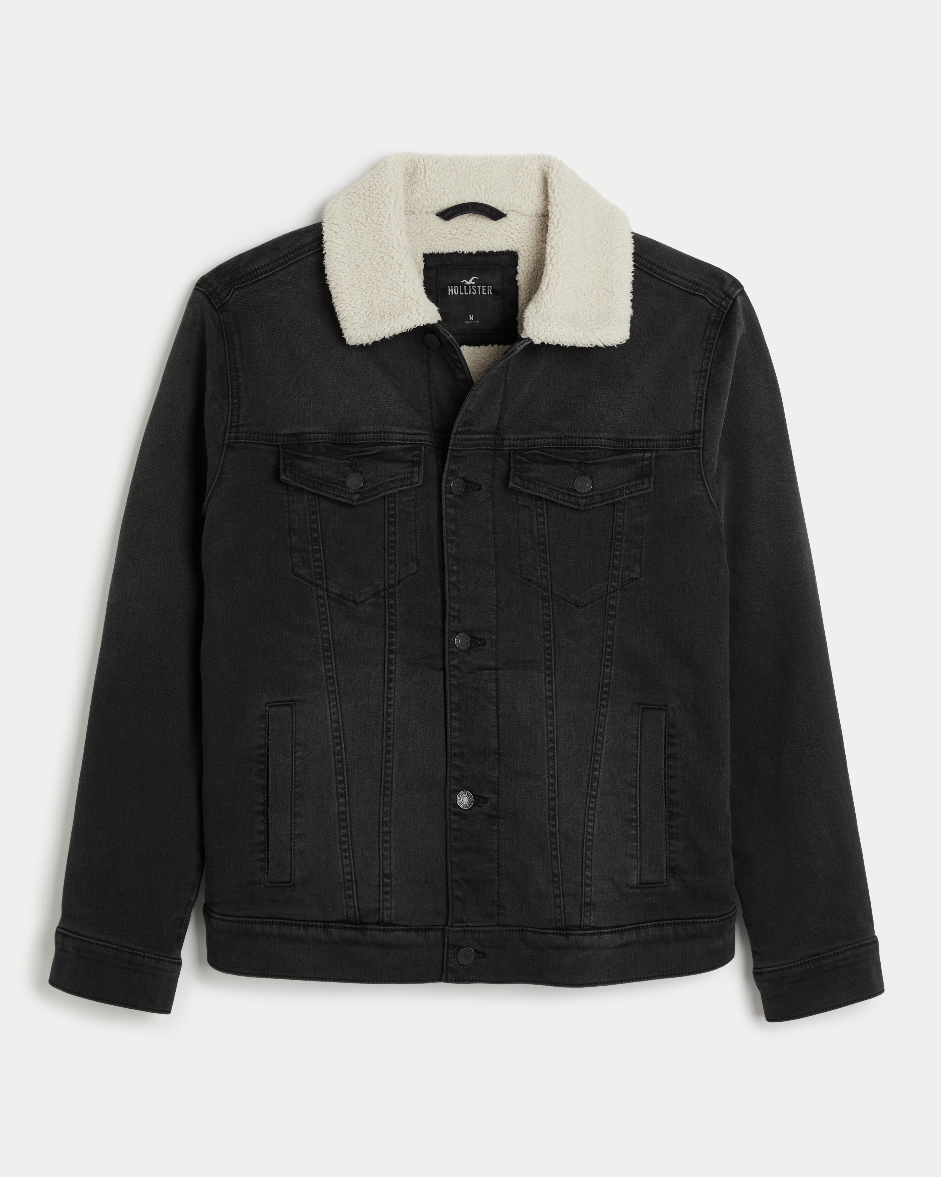 Sherpa denim cheap jacket hollister