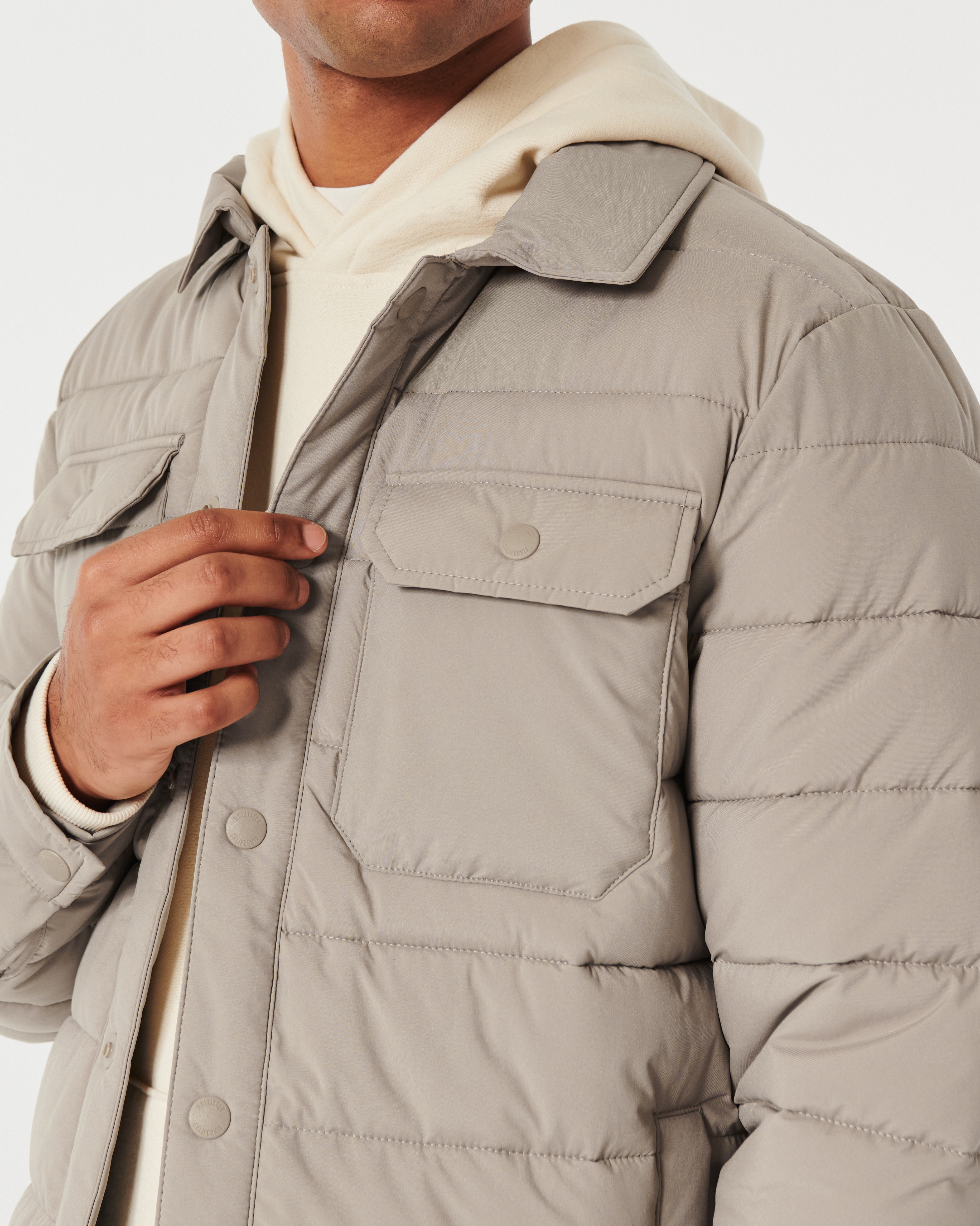 Hollister quilted jacket best sale