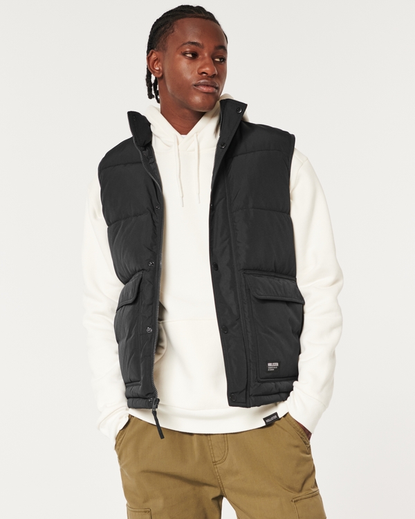 Hollister Co. White Puffer Coats & Jackets for Men