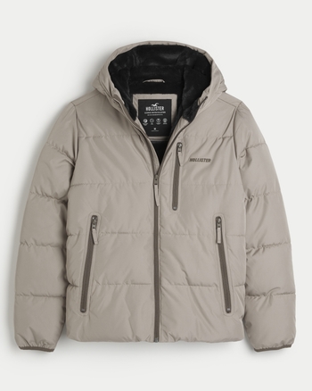 Hollister mock clearance neck puffer jacket