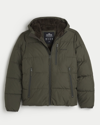 Mens puffer jacket hollister top