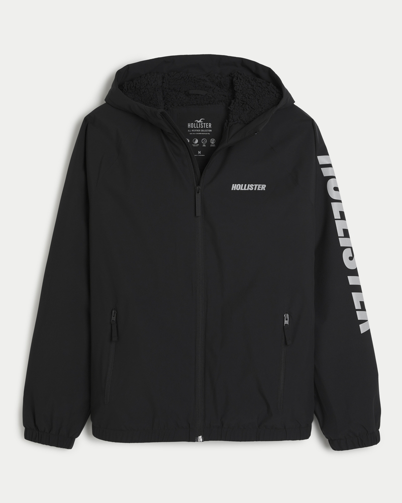 Hollister Co. Black Fleece Jackets